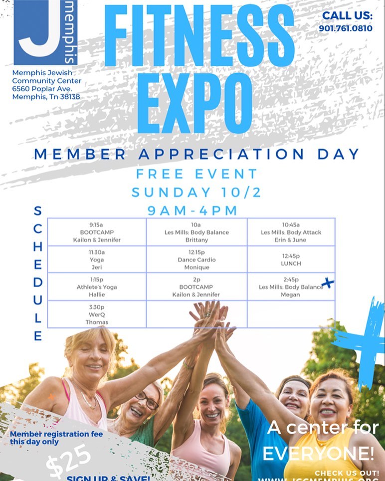 Join me and my amazing colleagues for the @memphisjcc FITNESS EXPO (did I mention it's free for EVERYONE!) this Sunday. Take a boot camp class with me (and my fellow trainers), yoga and lots of other classes to try! See you there!! 💪💪💪