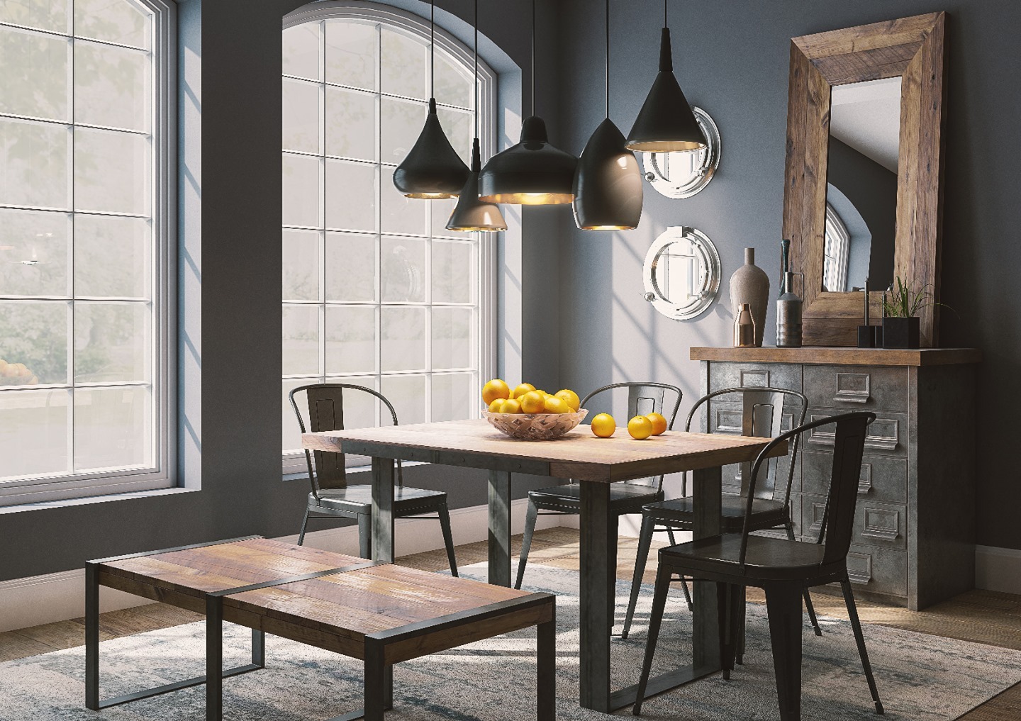 An industrial inspired dining room, that we have visualised
#interiordesign #commercialinteriors #hospitalitydesign #interiors #commercialinteriordesign #archviz #cgivisualization #3drender #rendervis #CGI #CGIvisuals #3dvisualisation #cgiroomsets #workspacedesign