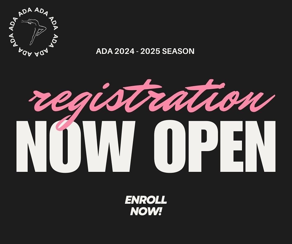 It’s almost August! Which means… registration for the 2024-2025 dance season at ADA is now open!! Visit our website to view this years schedule (link in bio), or attend one of our open houses! ✨🩰🪩