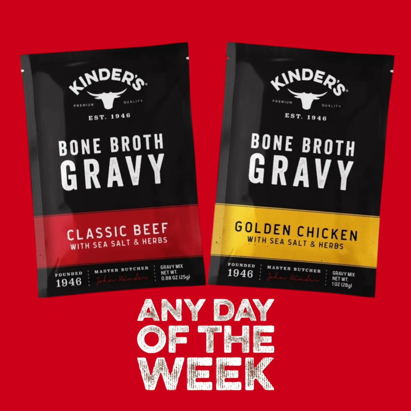 Kinder’s Classic Beef Bone Broth Gravy combines real beef bone broth with sea salt and a perfect balance of garlic, onion and herbs for a rich slow roasted flavor that is ready in a few minutes. 25g
Kinder’s Golden Chicken Bone Broth Gravy mix combines real chicken bone broth with sea salt and a perfect balance of garlic, onion and herbs for a rich slow roasted flavor that is ready in a few minutes. 25g
Www.smokeandspice.ie
#SmokeandSpice #gravy #chickin #beef