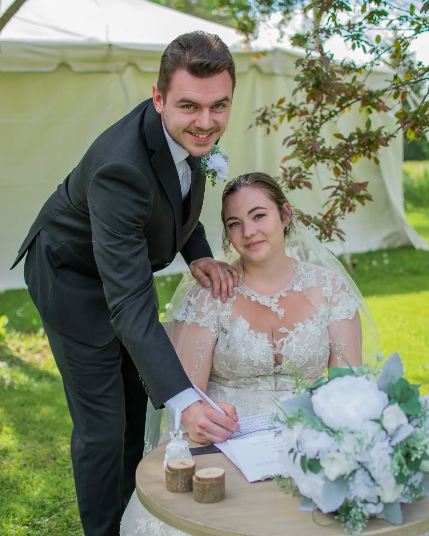 Evan and Hailey both wrote the most beautiful vows for each other 💜
•
•
•
#weddingphotography #wedding #gtaphotographer #gtawedding #backyardwedding #springwedding #bridesmaids #bride #ido #theysaidido #love #sisterinlaw #littlebrother #groomsmen #weddingdetails #detailshots #firstlook #brideandgroom #vows