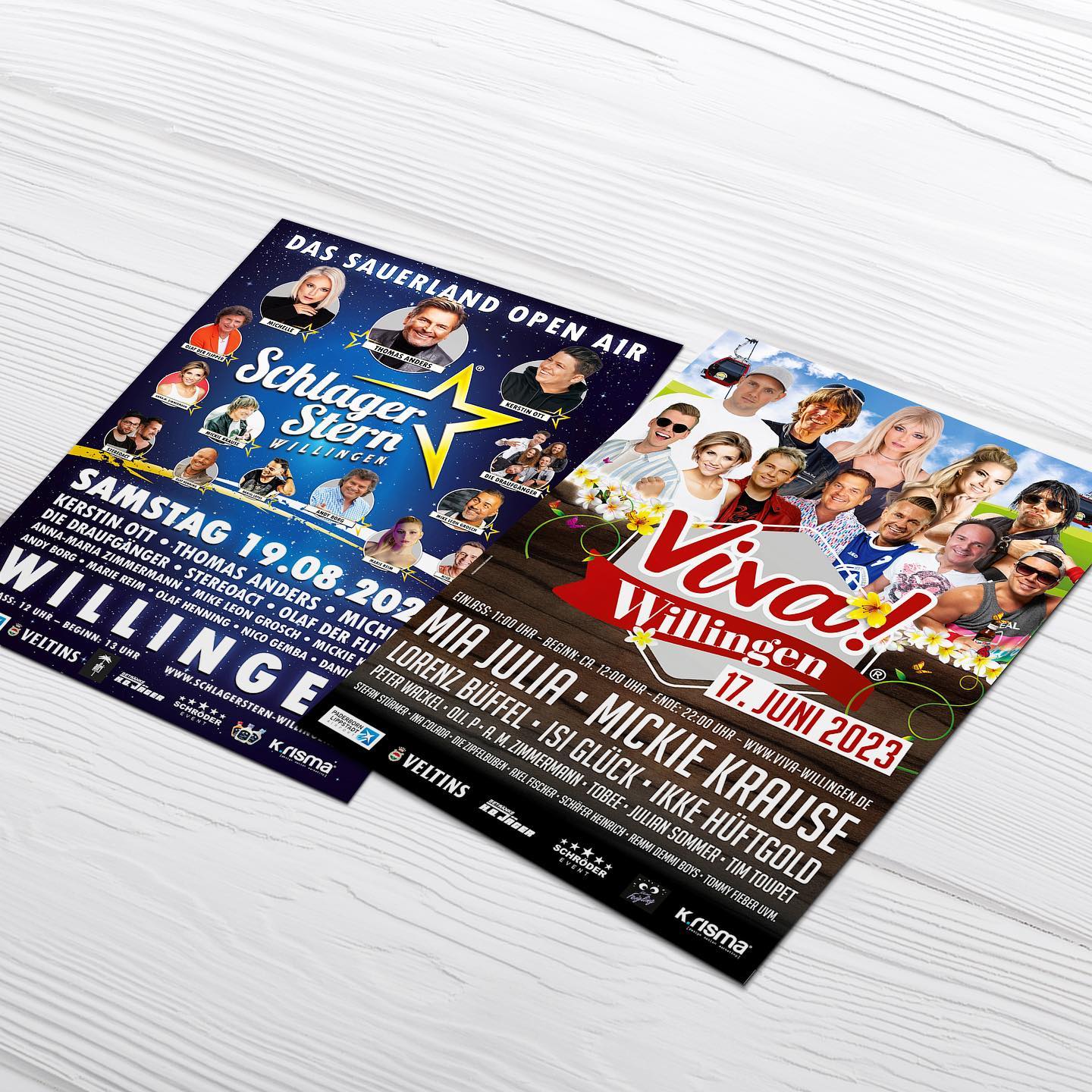 Kunde: Schröder Event GmbH
Projekt: Bewerbung der Open Air Events „Viva Willingen“ und „Schlager Stern“
#grafik #motion #marketing #kampagne #design #krisma #werbung #werbeagentur #logo #göttingen #kassel #northeim #niedersachsen #rosdorf #reinhausen #hannover #hildesheim #socialmedia #socialmediamarketing #vivawillingen #schlagerstern #willingen #upland