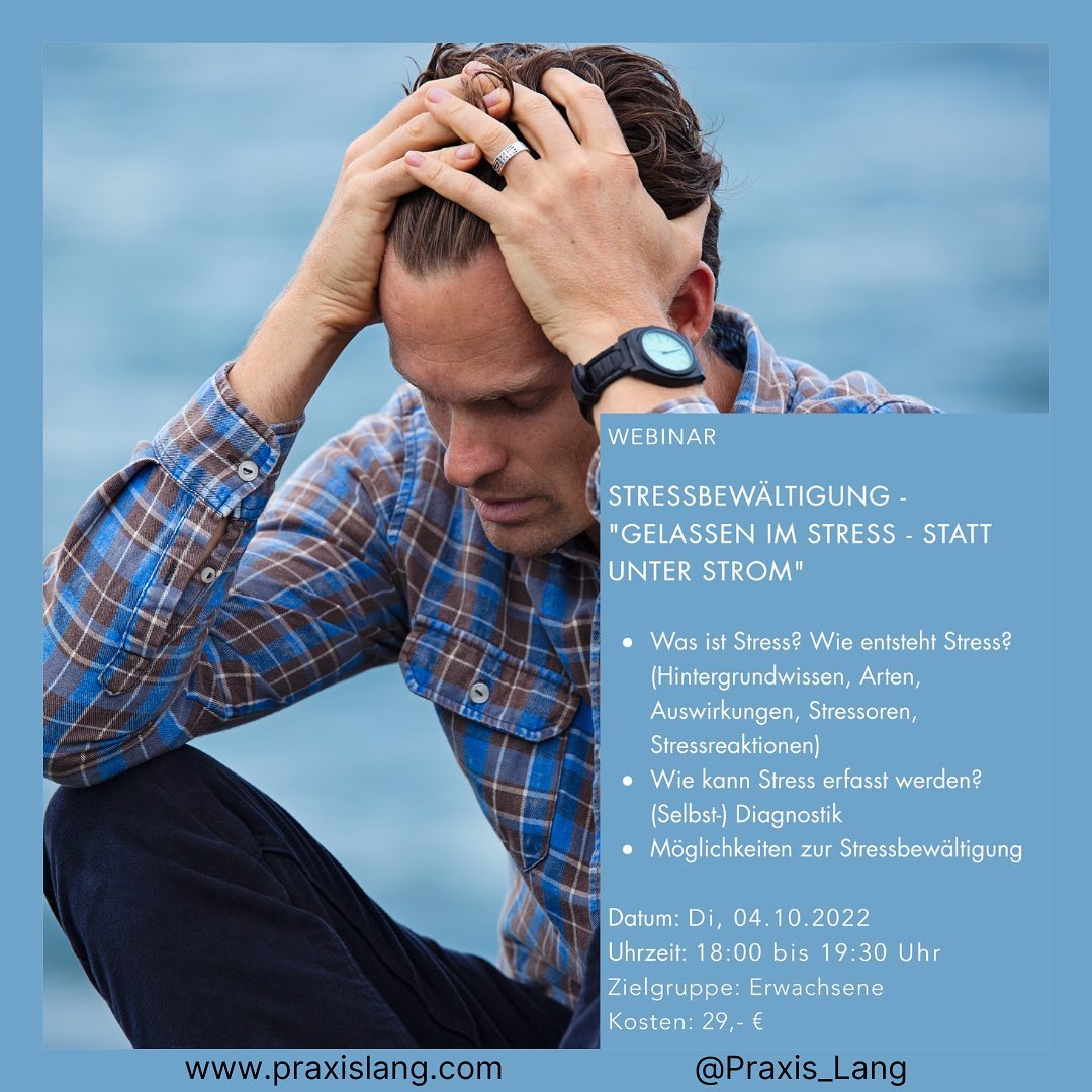 News: Webinar Stressbewältigung www.praxislang.com - jetzt Platz sichern 😅 #praxislang #webinar #stress #stressbewältigung #psychologie #gesundheitspsychologie #psychologin