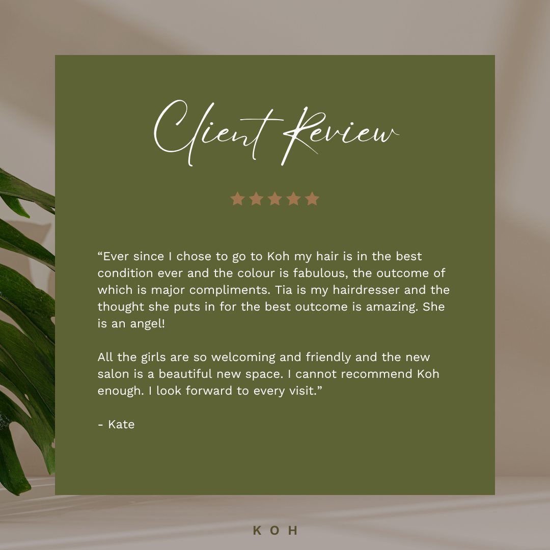 A huge thank you to Kate for your wonderful review! We’re absolutely thrilled you had such a great experience with us ✨
#KohSalon #StKildaSalon #StKildaHair #MelbourneSalon #KevinMurphy #ElevenAustralia #K18Hair