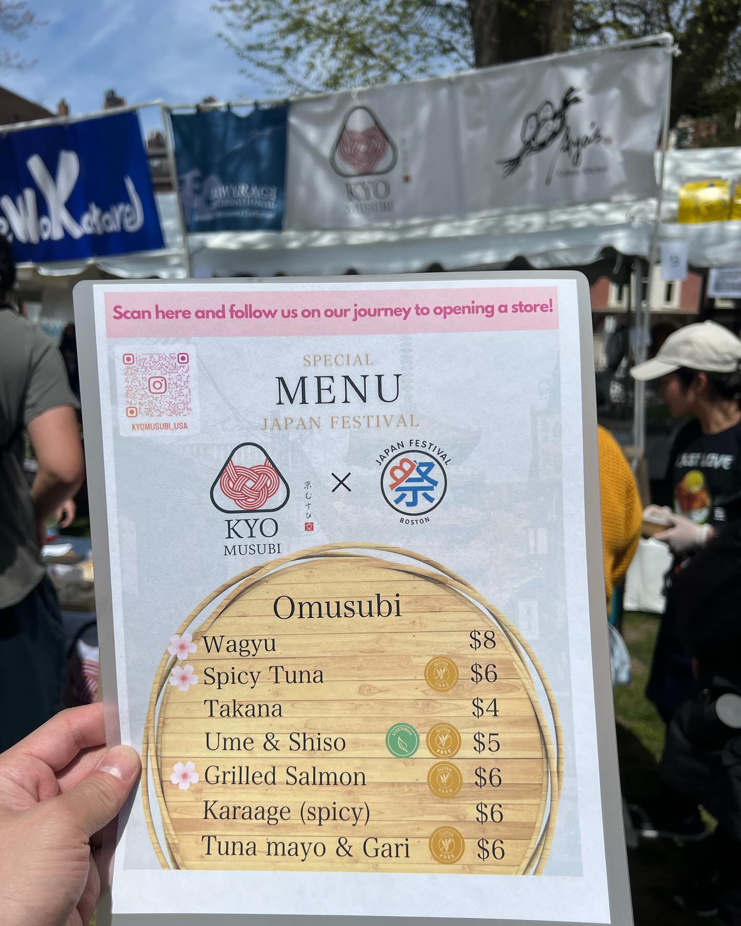 This is our first official popup menu here in Boston common @japanfestivalboston Come visit us!