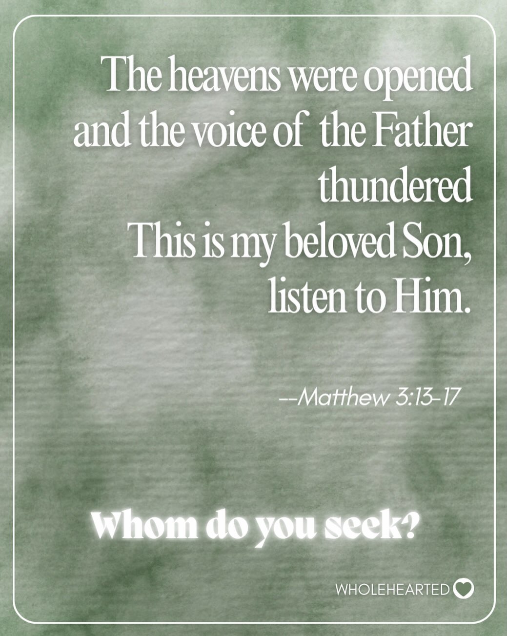 With Wholehearted just 2 weeks away, I invite you to find some time this week for intentional silence. The world is full of distractions and noise that tune out the ability to hear what the Lord might be putting on your heart.
May this week allow you to take the needed time for reflection and inviting the Lord to be with you throughout your day.
#wholehearted #whomdoyouseek #spokanecatholic #heiscalling