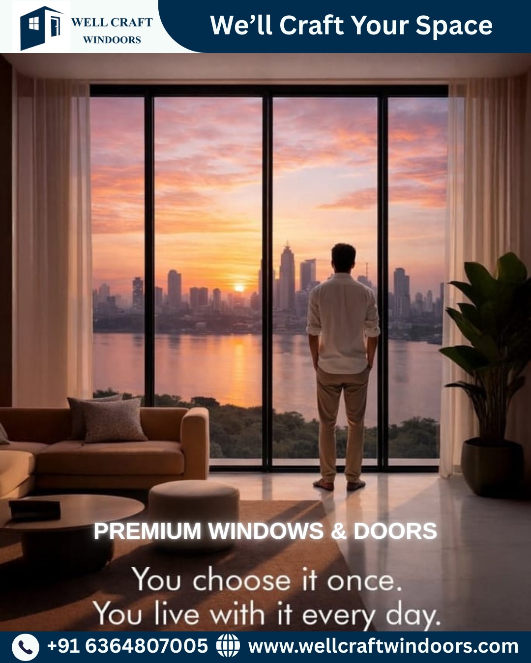 You don't just install windows. You install a view of life.
#upvcwindows #yourprominance #wellcraftwindoors #aluminumwindows #windows #aluminiumdoors