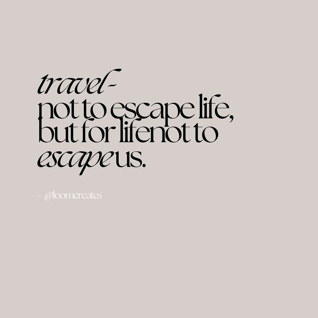 Travel is the opportunity in life to spend money, only to make yourself richer.
Rich in experiences, memories & connections ✨