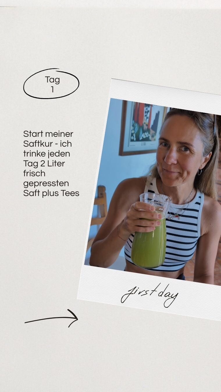 Mein Detoxtagebuch
Tag 1 meiner Detoxkur aka Saftkur
Ich werde, solange ich es möchte, nur Säfte und Tees zu mir nehmen.
Hier berichte ich Euch jeden Tag wie es mir geht 😊
Bleibt gespannt, ich bin es auch ✨
#tagebuch #detoxkur #saftkur