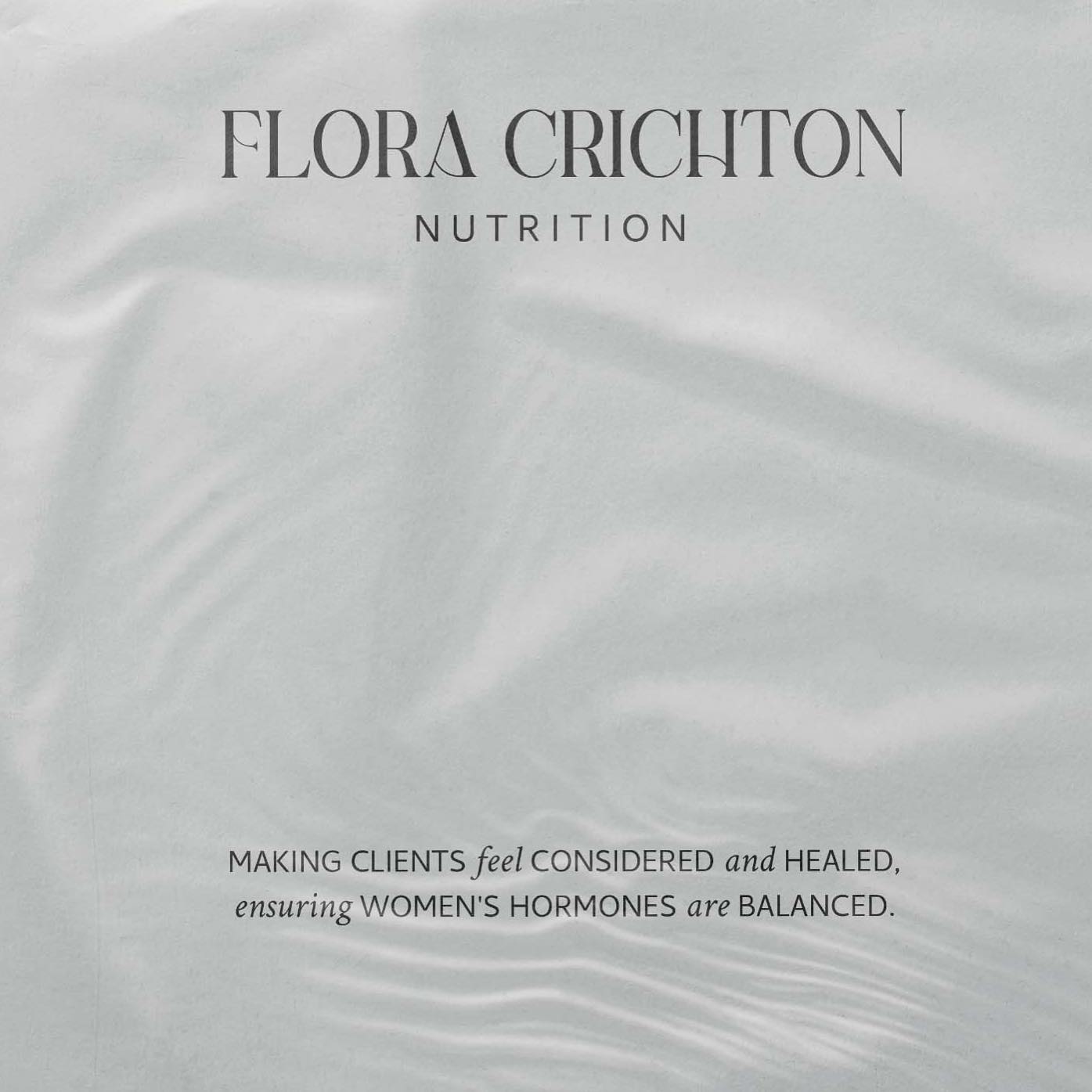 Branding design for @flora_crichton_nutrition