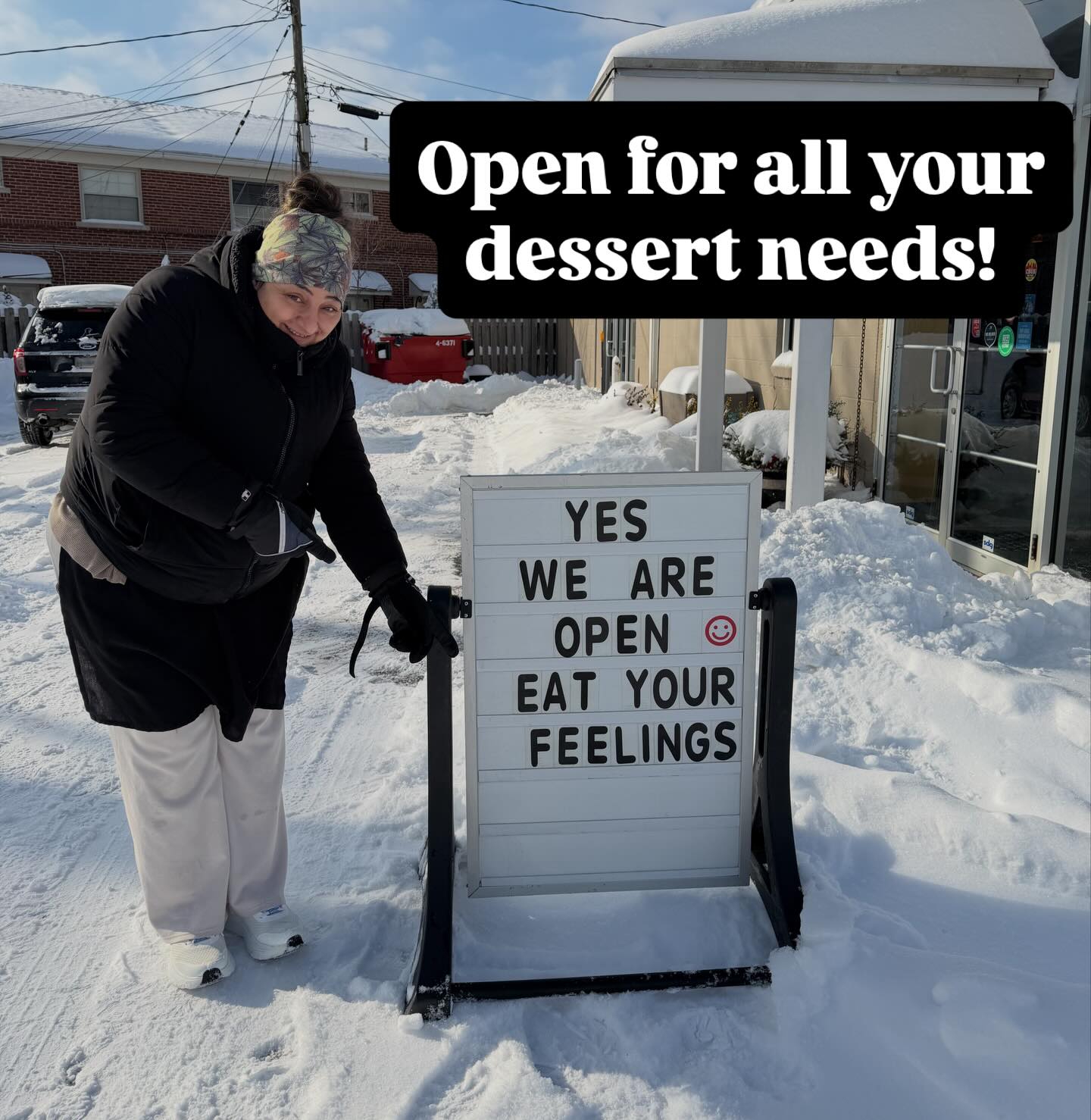 We are open. We have things to do. Come see us. We made lobster bisque and tomato basil soups for today! #openforbusiness #eatyourfeelings #chocolatecafe #localbusiness
