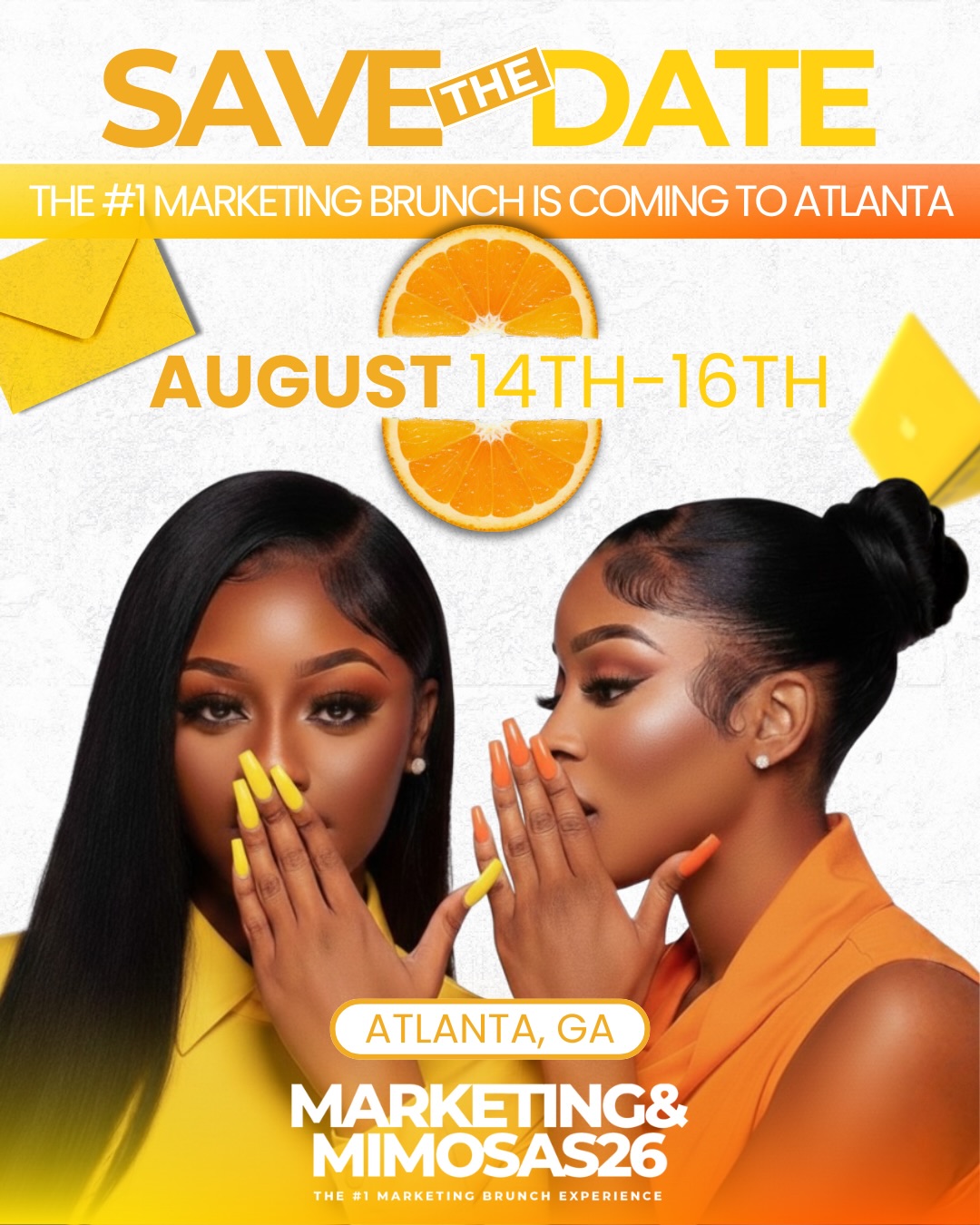 One thing about Marketing & Mimosas🥂🧡 it’s always a vibe!🔥
@jaylingraphics @marketingandmimosas_ always knows how to bring creatives together to bring that heat out!!
I HAD to jump on this Save The Date challenge because I love watching everyone show up, show out, and connect as we countdown 💛✨ Everyone’s designs look FIREEE🔥🔥
#graphicdesigner #branddesigner #marketingandmimosas #girlswhonetwork