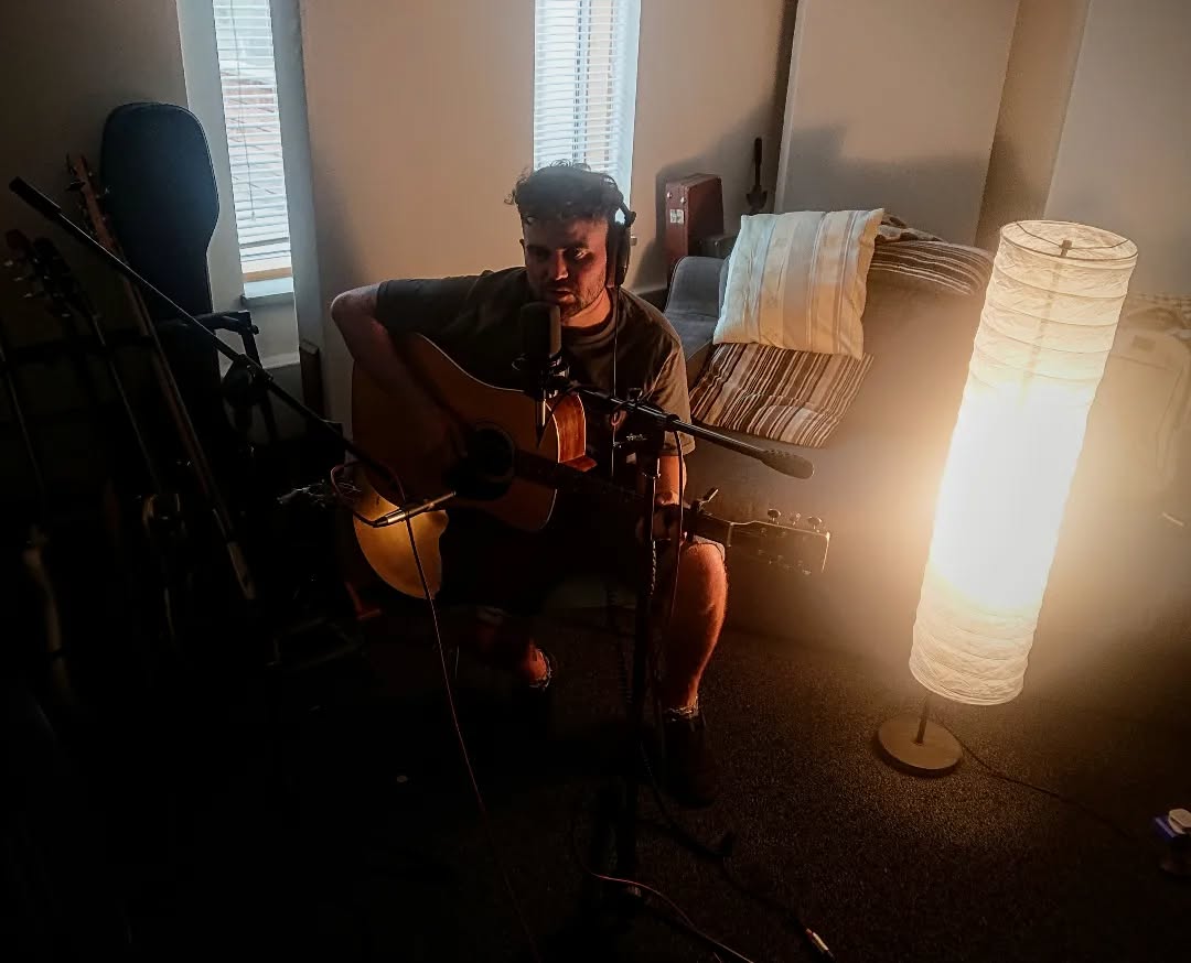 Had the excellent @michaelvickersmusic in to record some acoustic songs of his this afternoon.