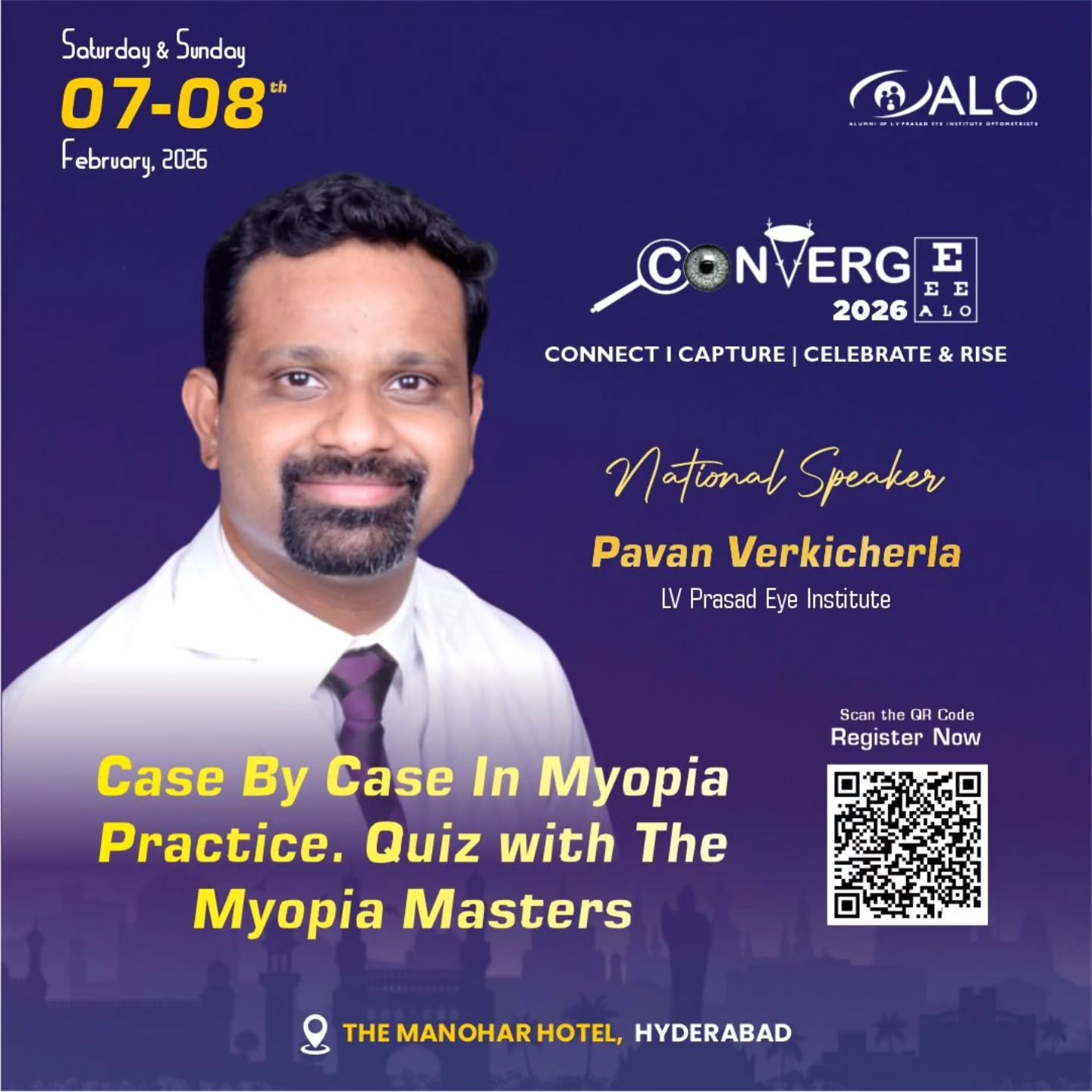 Join this interactive session: Case-by-Case in Myopia Practice | Quiz with the Myopia Masters
📅 Date: 7 & 8 February, 2026
📍 Location: The Manohar Hotel, Hyderabad
🔗 Register Now: https://pages.razorpay.com/Converge2026.earlybird