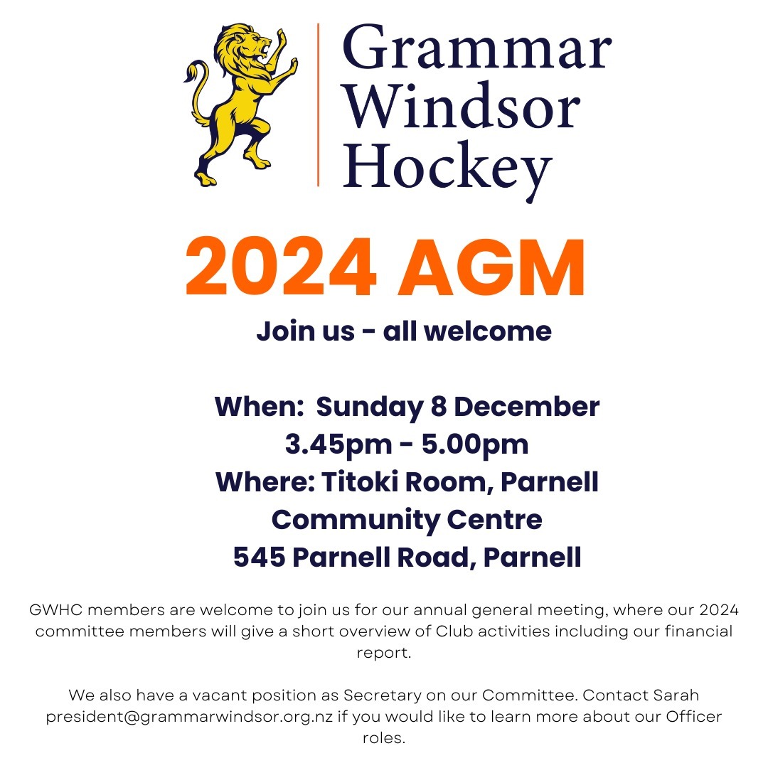 Our AGM is this Sunday - all welcome👏
