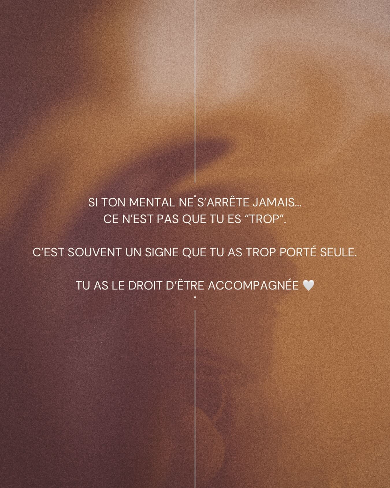 Si ton mental ne s’arrête jamais…
Si tu analyses tout.
Si tu repasses les scènes en boucle.
Si tu anticipes sans cesse…
Ce n’est pas que tu es “trop”.
Ce n’est pas que tu es faible.
C’est souvent le signe que tu as porté beaucoup, longtemps, seule.
L’anxiété est un message.
Un appel à ralentir.
À t’écouter.
À te faire accompagner 🤍
Tu n’as pas à traverser ça seule.
📍 Psychopraticienne – Aix-en-Provence
📩 Rendez-vous en message privé
#anxiete
#santementale
#psyAixEnProvence
#therapie
#bienetreemental
accompagnement
prendresoindesoi