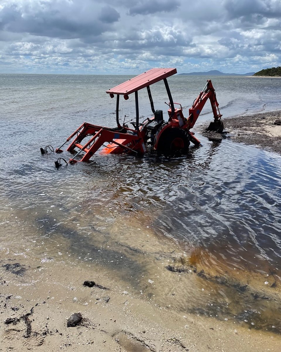 One of our customers went for a dip #kubota