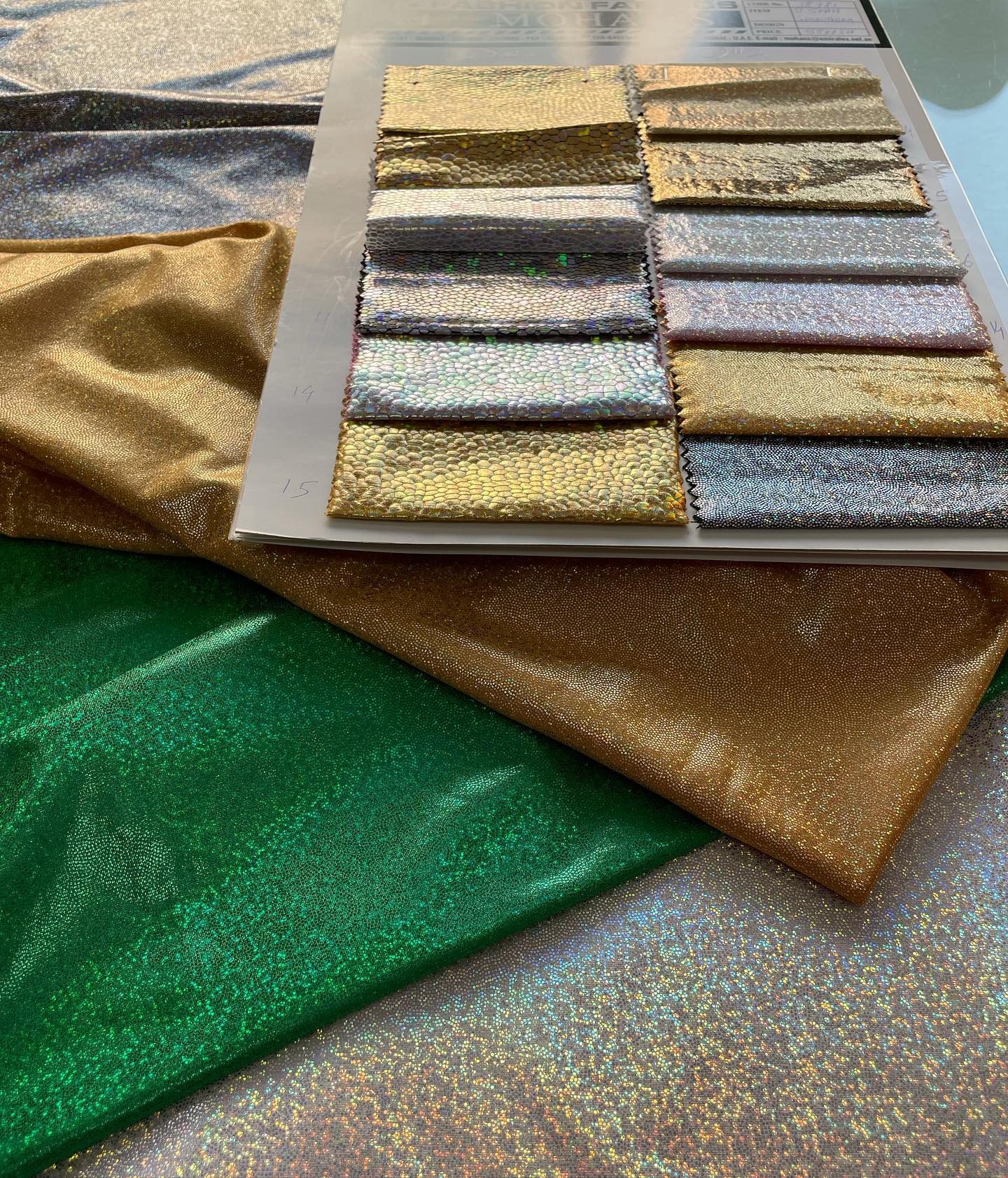 Glitter,Shimmer,Foil…for the festive look and spirit….
.
.
.
.
#dubaitextilesouk #abudhabhitextile #textiledesign #textilecity #qualityfabrics #festivewear #shimmerfabric#eveningdress #eventdecor