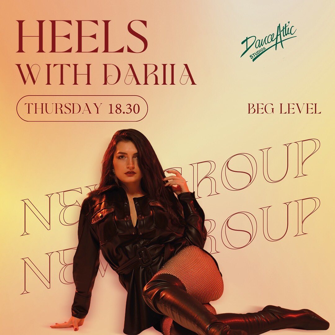 ✨HEELS ✨
With @dashatriboy
Thursday evening 6:30PM - 7:30PM