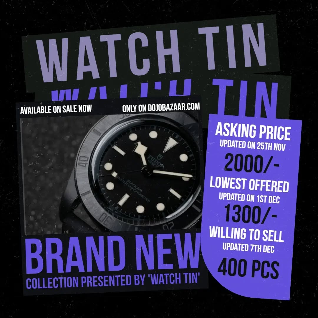 All black watch collection
Includes premium brands.
Brand new collection presented by watch tin & co.
Check out our all-black watch collection from premium brands at prices that are uncomparable to others.
#black #allblack #blackwatchcollection #blackwatch #allblackwatch #watchtin #watchtinandco #dojobazaar #dojobazaarteam #dojobazaarsale #dojobazaardeals
