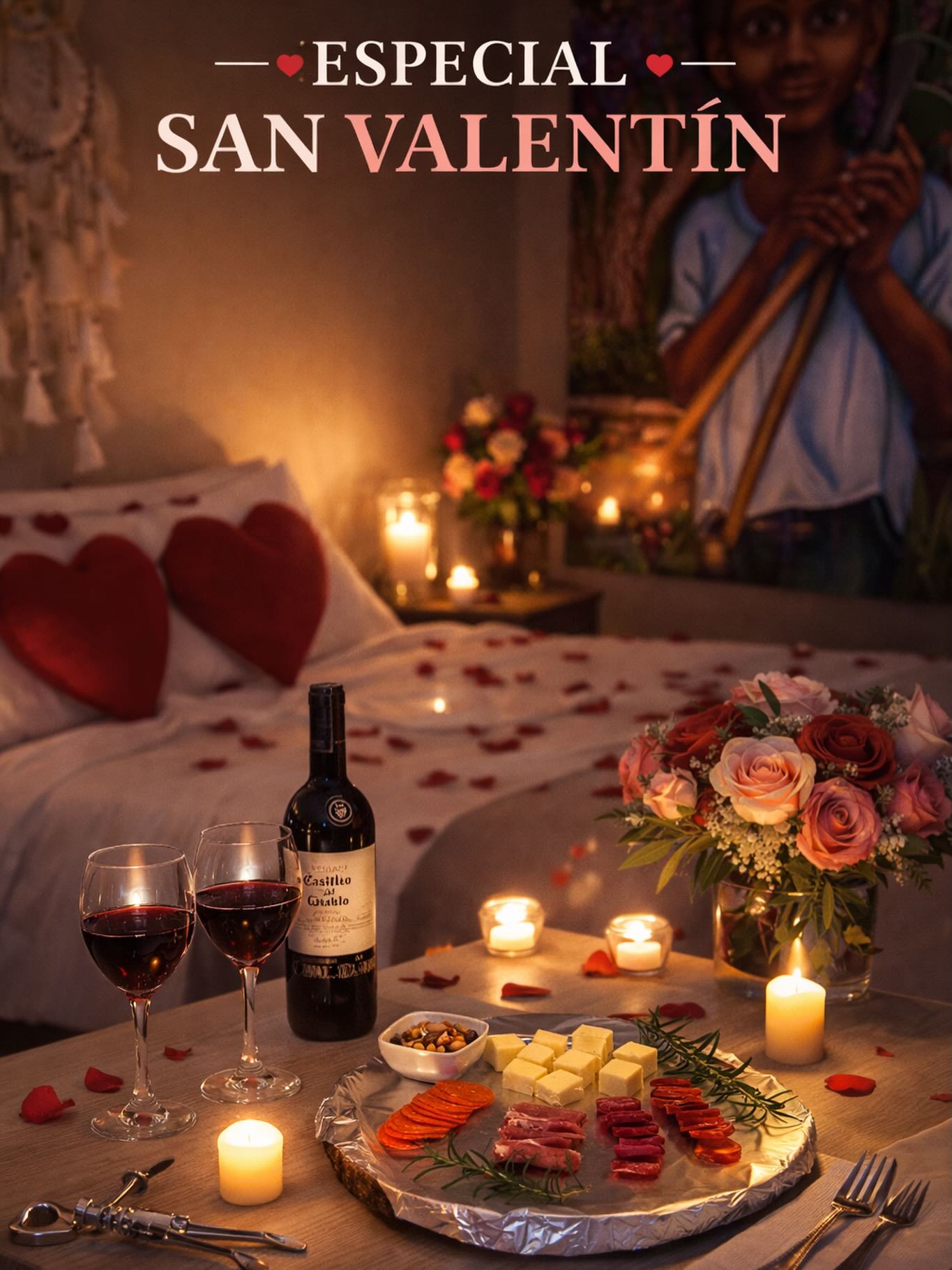 San Valentín 💕
El plan perfecto con tu persona favorita 💖
Suite romántica, botella de vino, tabla de quesos
y detalles especiales 📅 Disponible del 10 al 28 de febrero.
📲 321 204 9373
Cupos limitados 💘
.
.
.
.
#sanvalentinesday❤️ #riverahuila #14defebrero❤️