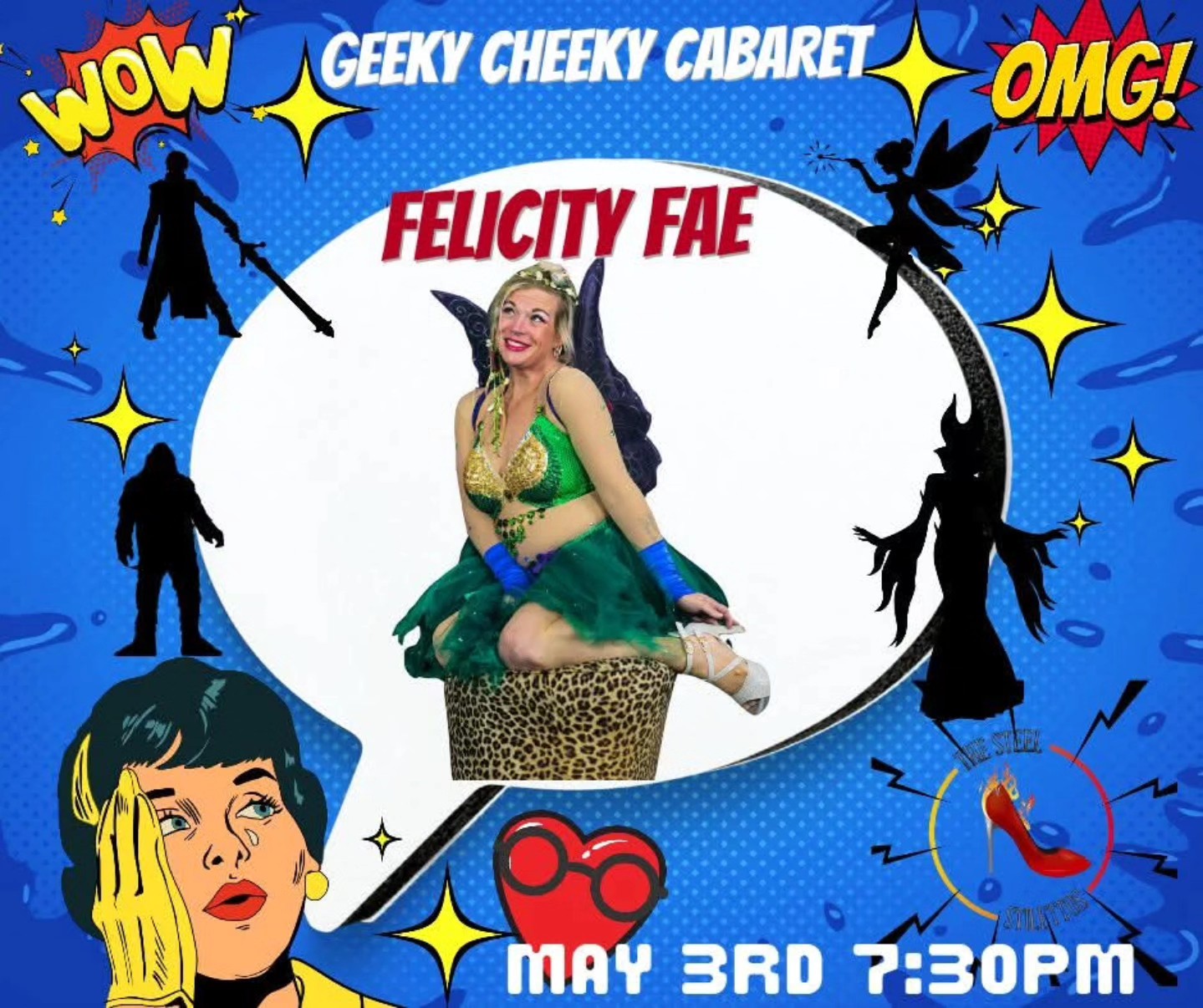 Are you ready to get GEEKY with The Steel Stilettos ??
Geeky Cheeky Cabaret: A Nerdlesque Spectacle
Felicity Fae
#thesteelstilettos #burlesque #burlesqueshow @steelstacks_pa
