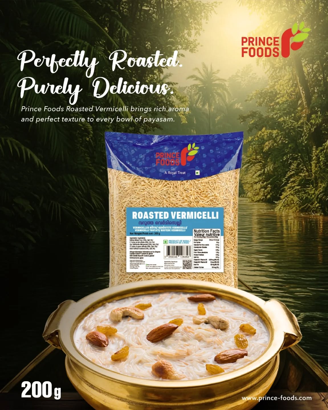 Elevate your payasam game with Prince Foods Roasted Vermicelli! Perfectly roasted, delightful aroma, and perfect texture. Try it today!
#PrinceFoods #RoastedVermicelli #payasam #ukmallu🇬🇧