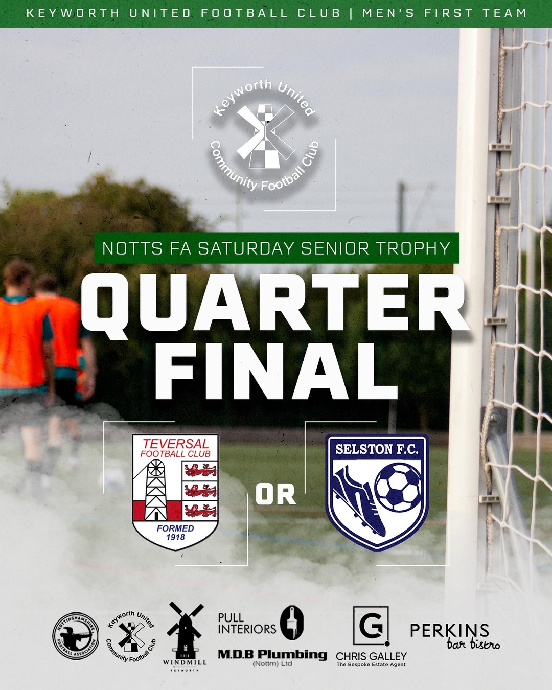 Notts FA Quarter-Final 📣 | Saturday Senior Trophy
The draw has now been made and our Keyworth United Men's First Team will face either Teversal Football Club or Selston FC at Platt Lane in the Quarter Final of the Nottinghamshire FA Saturday Senior Trophy.
Its been a very difficult route for our Men's First Team in the competition and it doesn't appear to be getting any easier but the lads will be hoping to cause another upset for the fixture which is scheduled to be played on the 7th February.
DONT FORGET❗️ We also have our BIG SPORTS QUIZ on the same night so why not make a day of it and enjoy the football then gather your teams of 4 and put your sports knowledge to the test!
📆 07 February 2025
🕑 TBC
#UTG | #COYG