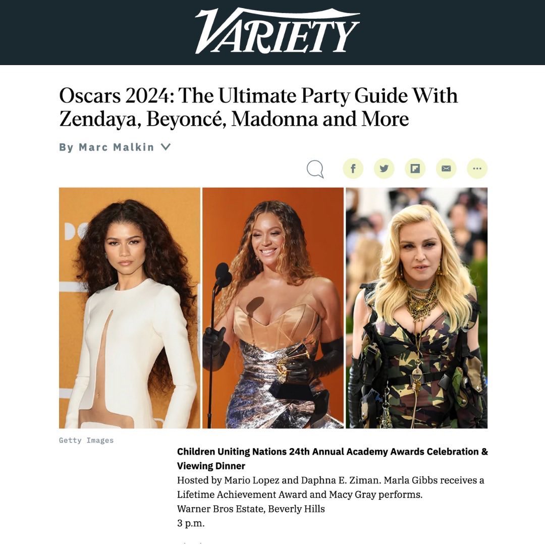 @ymthebevhillspr #ChildrenUnitingNations #Oscars2024 @variety