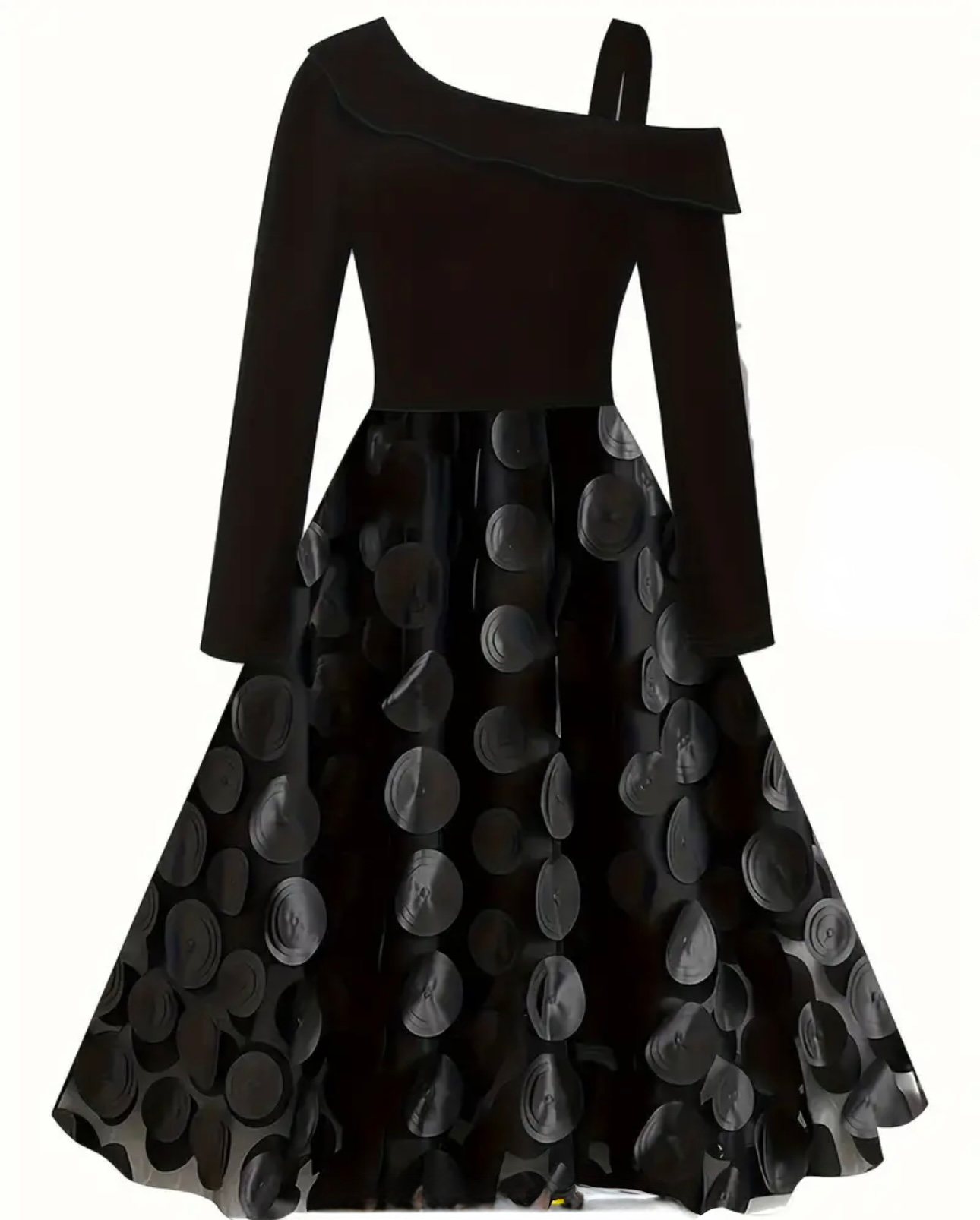 Bold, elegant, unforgettable — the 3D Black Cold Shoulder Dress is everything your wardrobe needs. Available now for $10 (originally $32). Link in Bio #ConwaysFashion #OOTD #ColdShoulder #DressForLess #3DDesign #LinkInBio