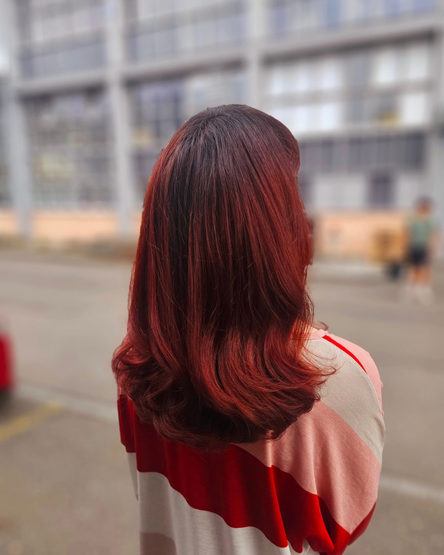 Lovely red for fall seasonโค๏ธ๐ #wellaprofessional