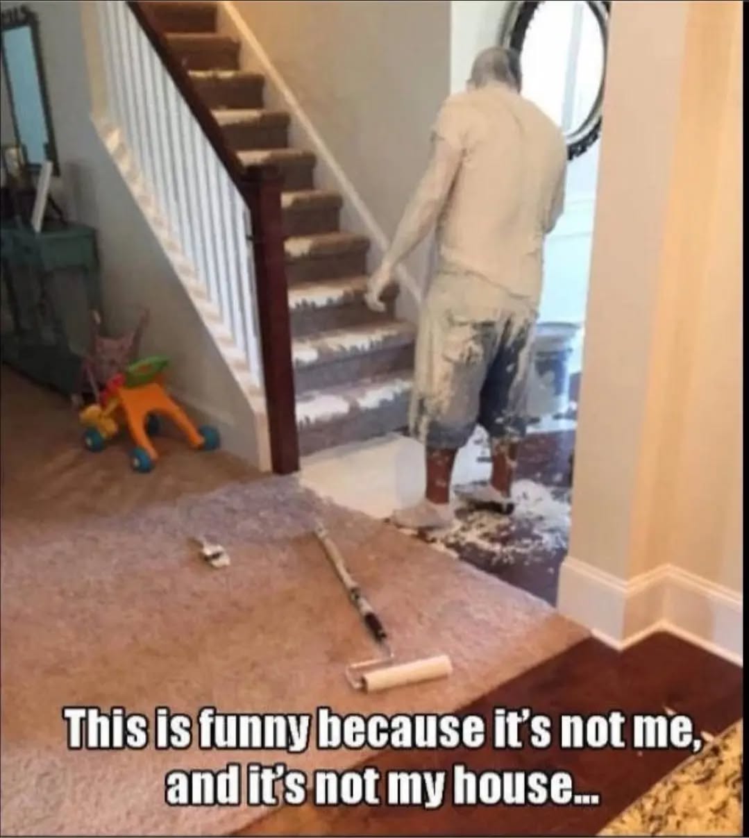 This is why you hire and pay a premium for professional registered and insured painting contractors!