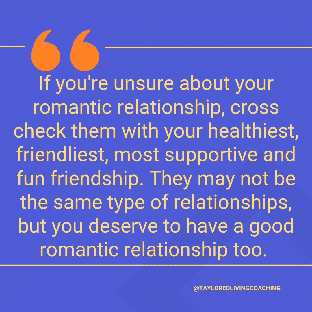Might just be my personal belief, but maybe it's okay to compare some of your relationships, especially if there are ones that make you feel loved and important. However you do it, just remember you deserve the best! #healthyrelationships #liveempoweredwithtaye #selfcare #personalgrowth #emotionalwellbeing #emotionalintelligence #tayloredlivingcoaching #griefjourney #empowerment #soberjourney #divorcerecovery