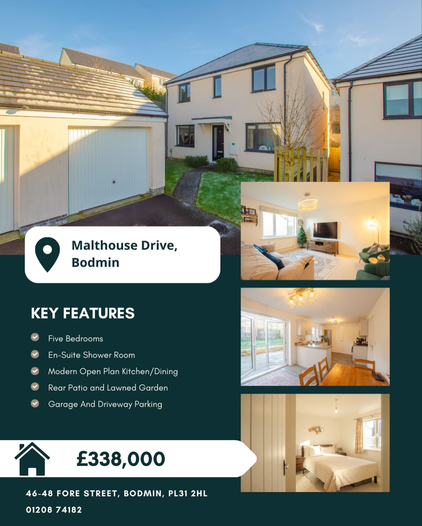 📍5 Malthouse Drive, Bodmin
🏠 £338,000
Set within a sought-after residential development, this attractive five-bedroom family home offers generous, thoughtfully arranged accommodation, perfectly suited to the demands of modern family living.
To enquire about this property, please call our Bodmin Branch on 01208 74182 📞
#cornwallliving #cornishestateagents #propertiesforsale