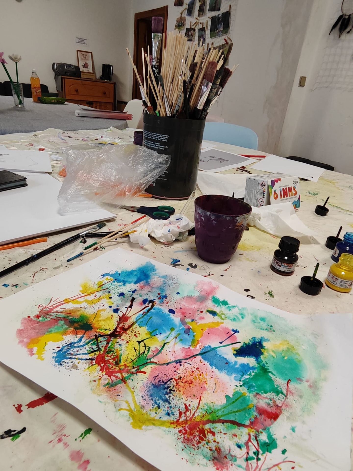 Projekt ATELIER - perokresba a práce s tuší.