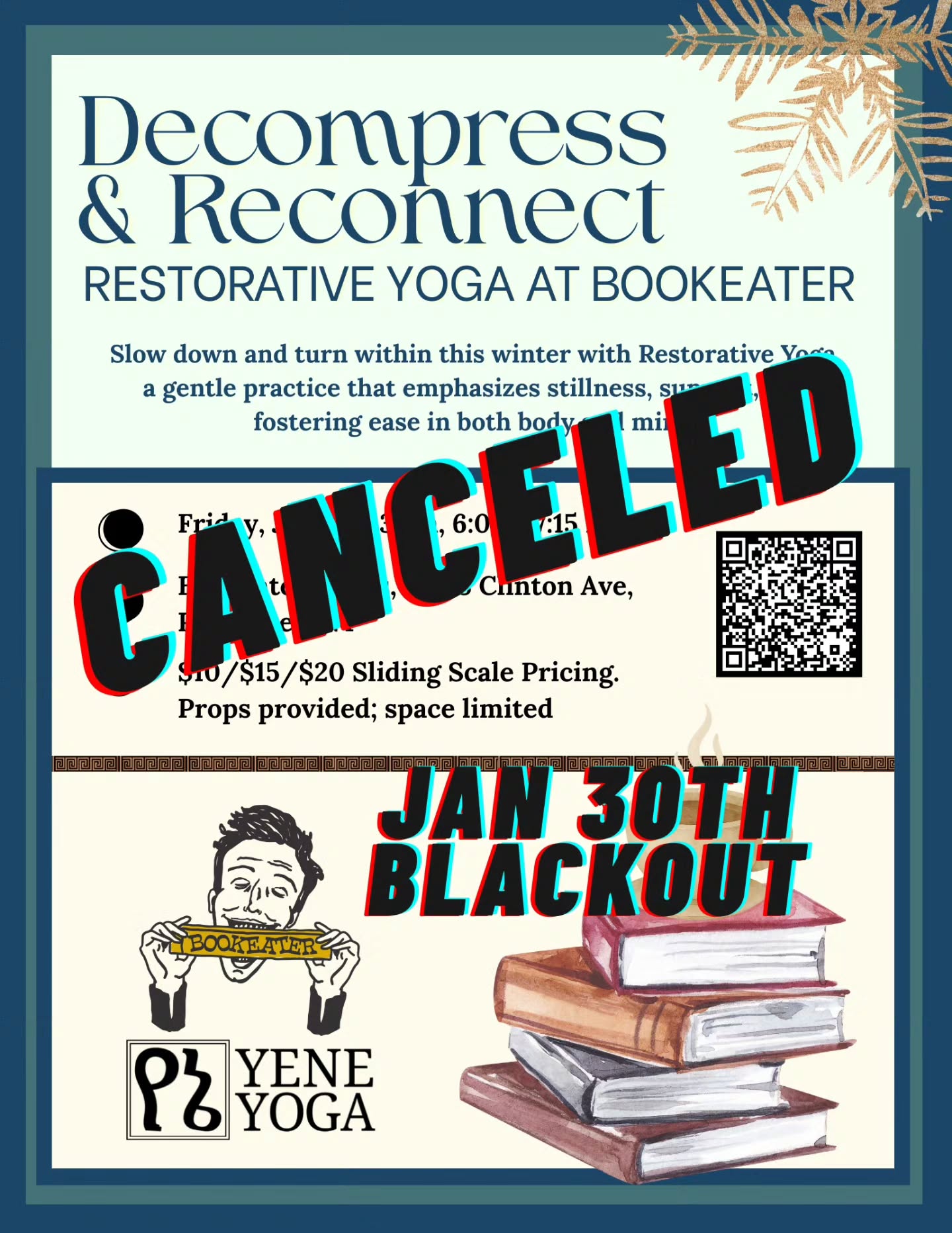 Dear friends,
As much as we need spaces to come together and to heal, I have decided to cancel this Friday's event, Decompress & Reconnect Restorative Yoga at Bookeater, to stand in solidarity against ICE presence in our communities.
There is no place for terror here, but there are also many different ways to stand up. @bookeaterroc will remain open and will donate a portion of their sales to a local organization in Minnesota fighting against ICE presence. I appreciate the support of Bookeater in this struggle and thank them for respecting my decision to withhold my labor.
Instead of my event, I encourage folks to attend the Community Wake held Friday, January 30th from 6pm-8pm at Baber A.M.E. (550 Meigs St, Rochester, NY 14607) to honor those who have lost their lives due to the violence of ICE.
In power,
Betsy
#abolishice #iceout #Rochesteryoga #50501 #50501movement