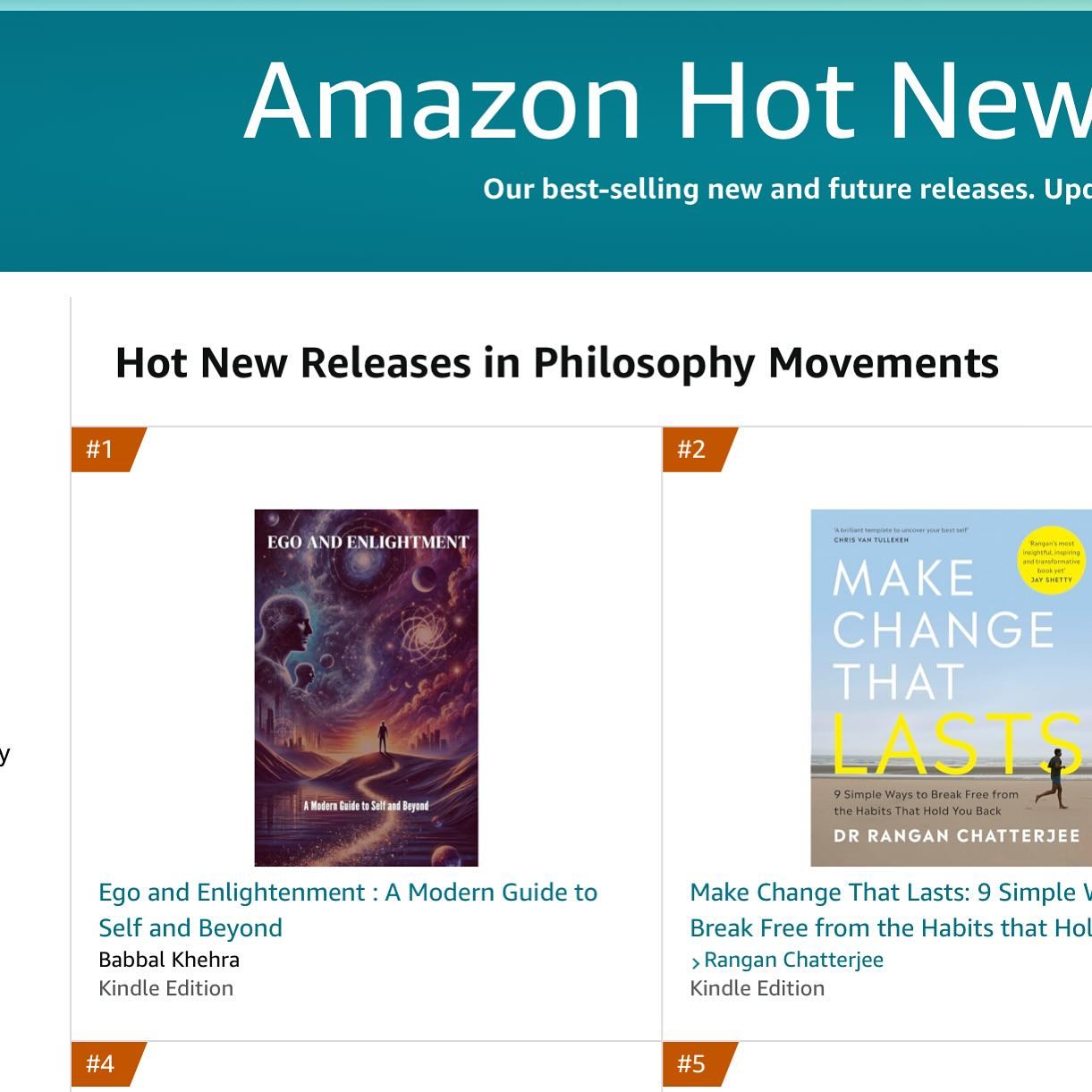 🚀 We just hit #1 in Amazon’s Hot New Releases for Philosophy Movements! 🌌 This book isn’t just a read—it’s a journey into the depths of self and the universe. If you’ve ever wondered what lies beyond the surface of existence, this is your sign. 🌠 Let’s explore the infinite together. 💡 #EgoAndEnlightenment #PhilosophyRevolution #selfdiscoveryjourney