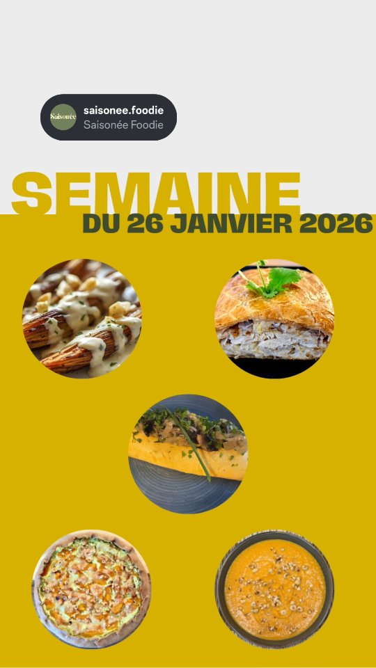 Manque d’inspiration cette semaine ?
Voilà ton menu de la semaine, de saison et en moins de 30min !
Au programme👇
✨ Endives rôties au four, fondantes à souhait
🥧 Feuilleté poireaux, poulet & noix ultra réconfortant
🍳 Omelette roulée poireaux & champignons, simple et efficace
🎃 Tarte potimarron, chèvre & noisette : le combo gagnant
🥣 Velouté patate douce au curry pour se réchauffer en douceur
Recettes complètes disponibles sur saisonée.com
#MenuDeLaSemaine #CuisineDeSaison #HiverGourmand #BatchCooking #Saisonnée