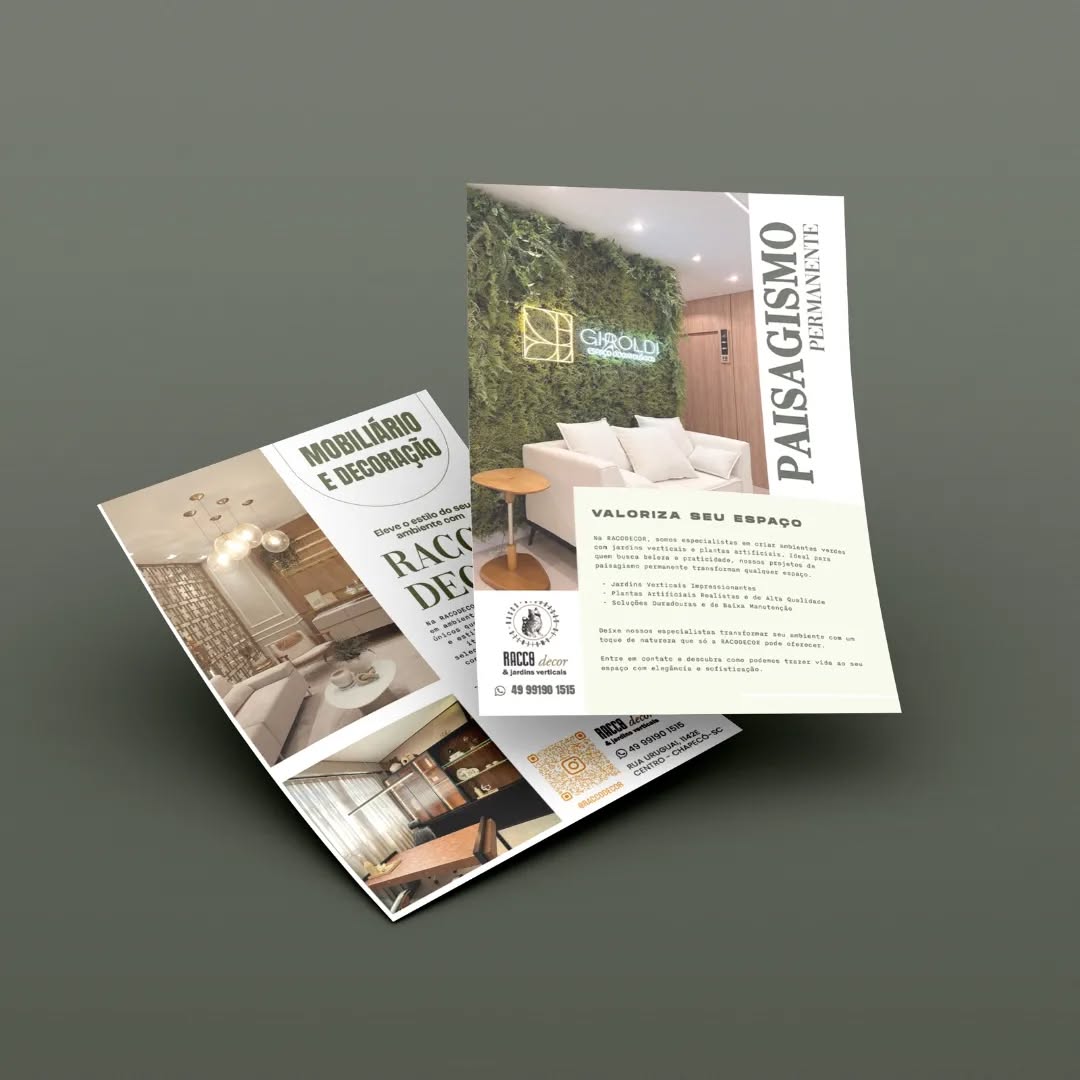 Flyer desenvolvido para a raccodecor