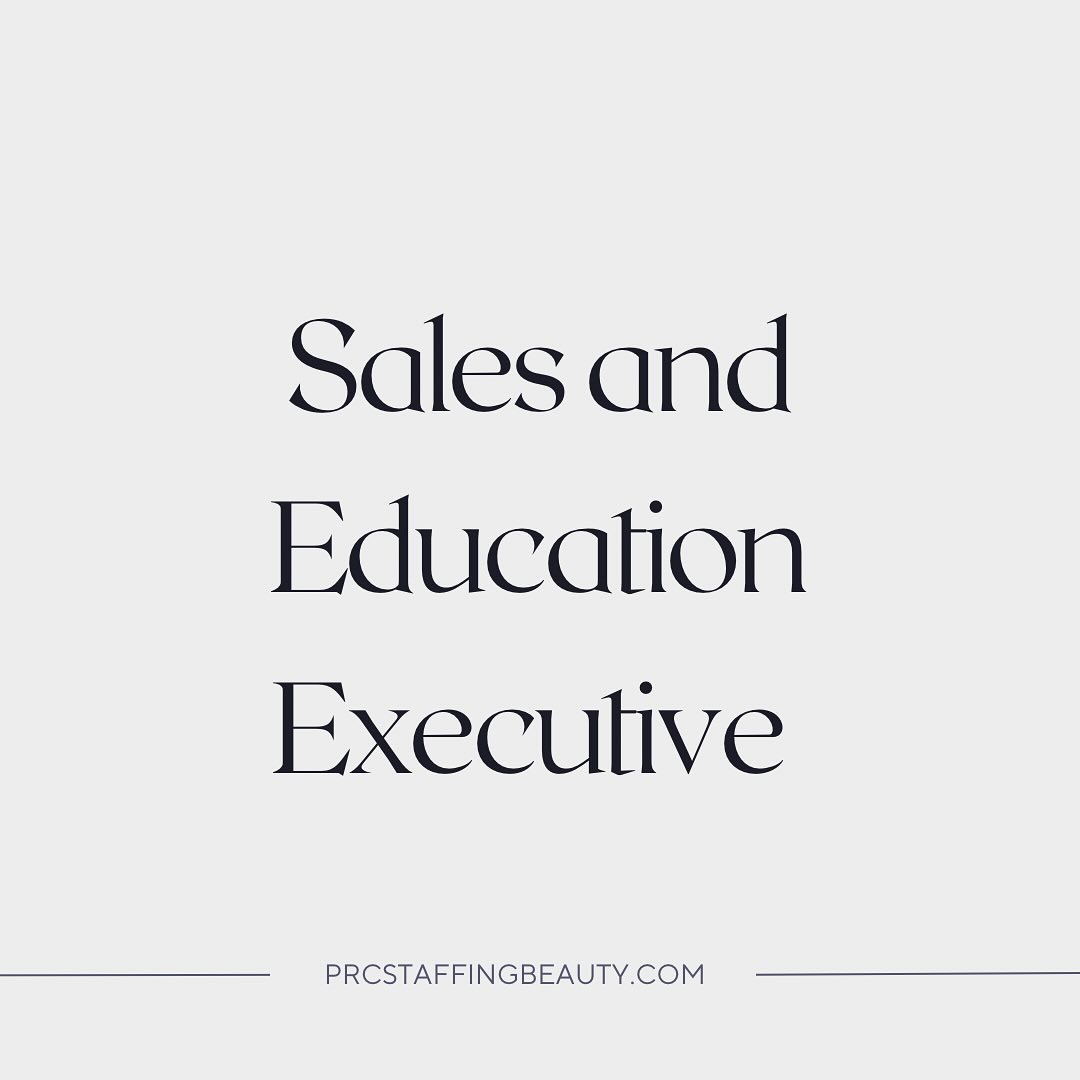 We are looking for a Sales & Education Executive for our client, a buzzy and growing beauty brand, to based in the LA area. Message for details!