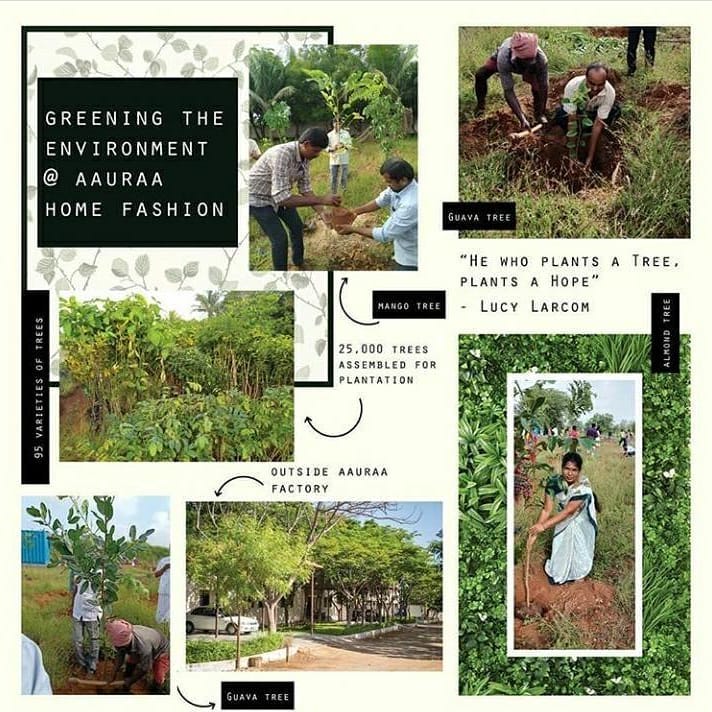 We must help our environment by adopting eco-friendly measures. Aauraa Home Fashion has always recognized the importance of planting trees. One of our key initiatives is “Greening the Environment”.
#aauraahomefashion #reducewaste #sustainable #sustainablefashion #sustainableproduction #ecofriendly #ecofashion
#homedecor #organictextiles