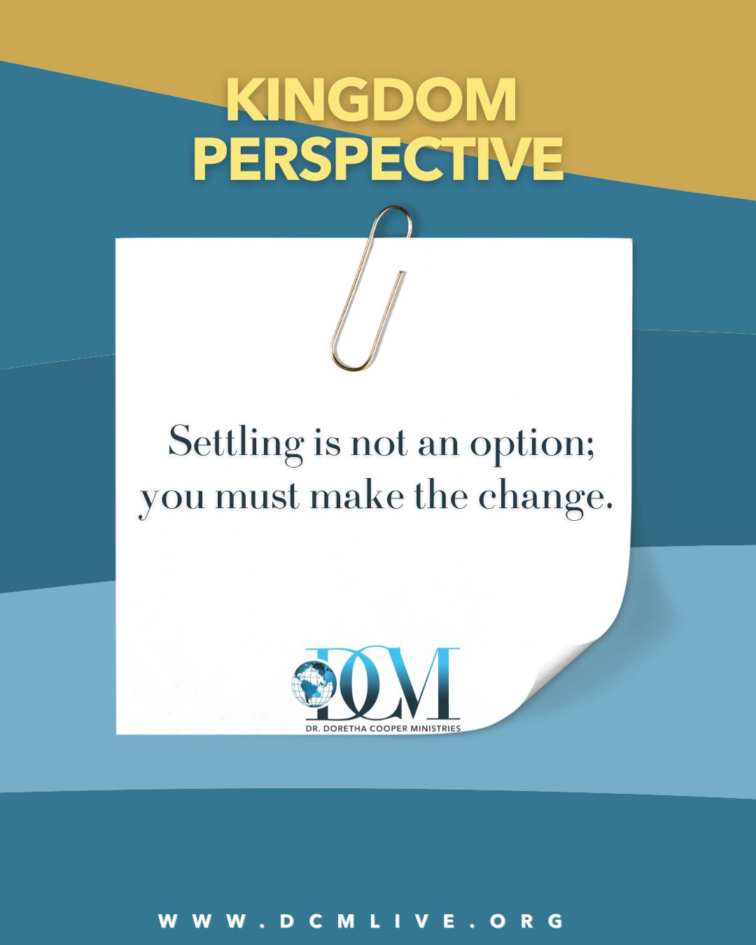 Settling is not an option. You must make the change.
God didn’t call you to comfort, He called you to transformation.
There comes a moment when staying the same costs more than stepping forward.
Change isn’t easy, but obedience is always worth it.
When you move with God, you move with grace, power, and purpose.
Don’t let fear disguise itself as wisdom.
Don’t let delay become disobedience.
This is your moment to shift.
This is your season to rise.
Make the change. God is with you.
#DorethaCooperMinistries #FaithToMove #ObedienceOverComfort #SpiritualGrowth #PurposeDriven #MakeTheChange