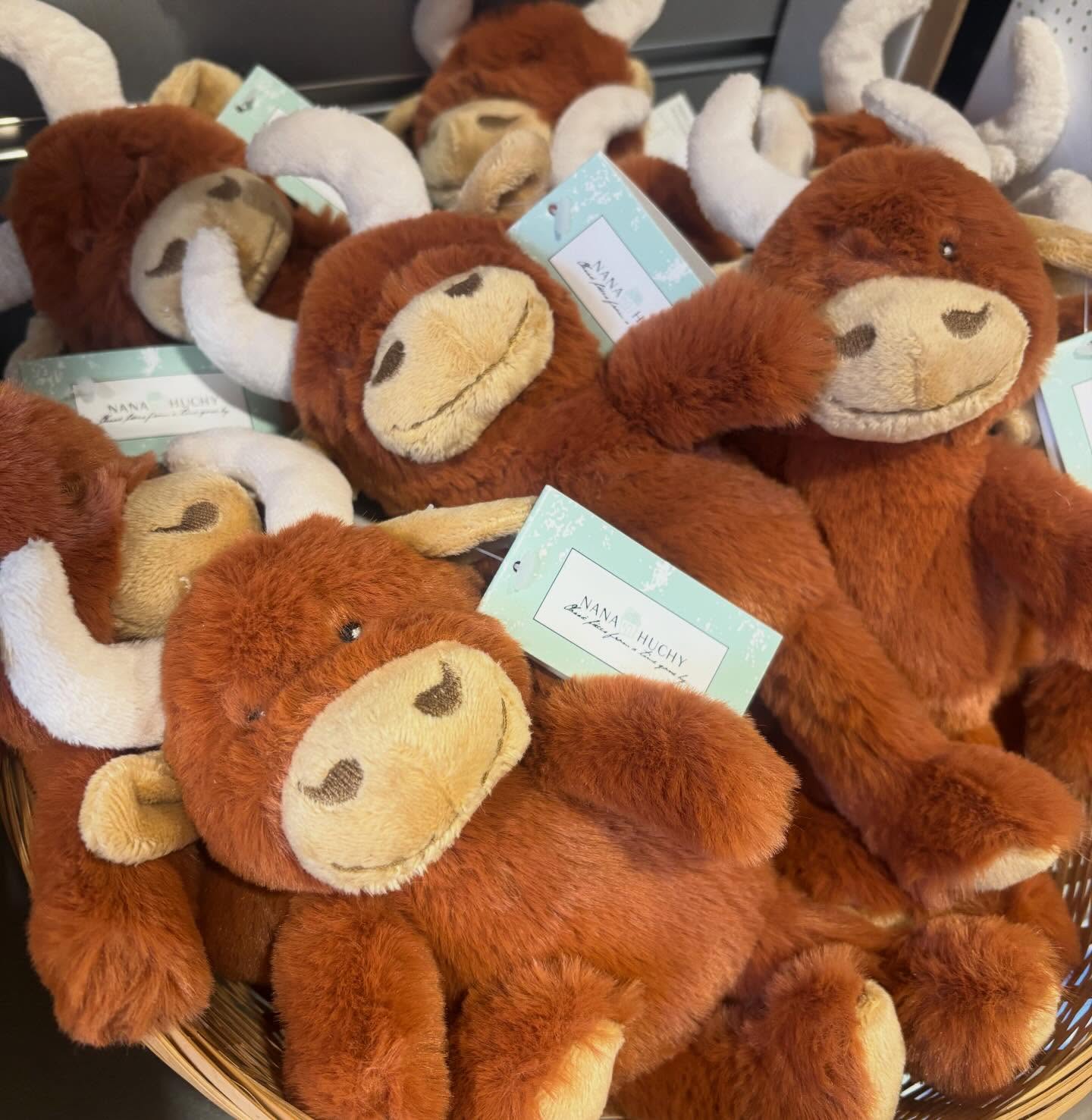 Gorgeous Highland Coo rattles from @nanahuchy now in stock. Beautifully soft and perfect for a new baby gift! ๐ถ๐ป๐ฟ๐ฉท๐๐ฟ