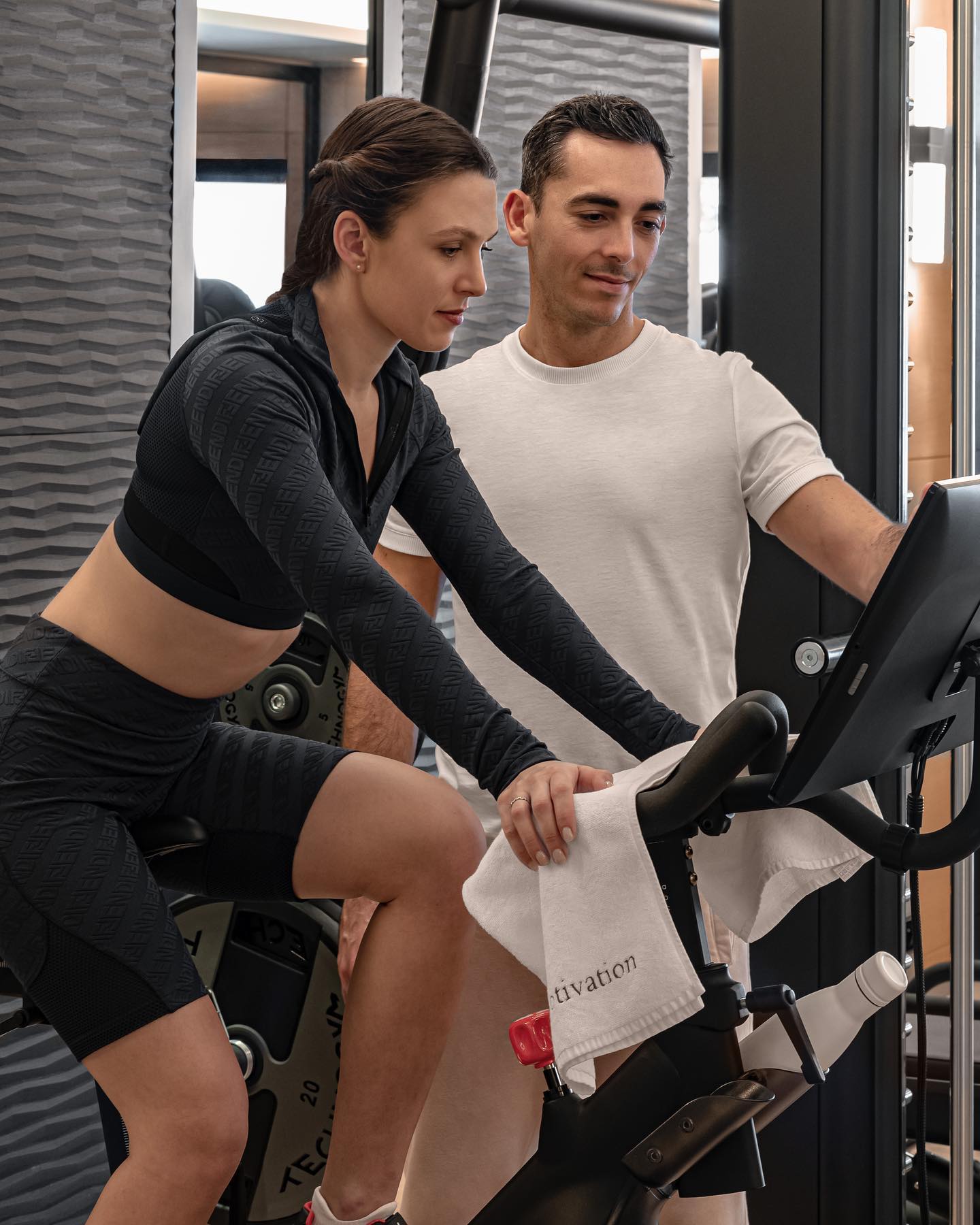 Amazing spinning @onepeloton at @chevalblanccourchevel