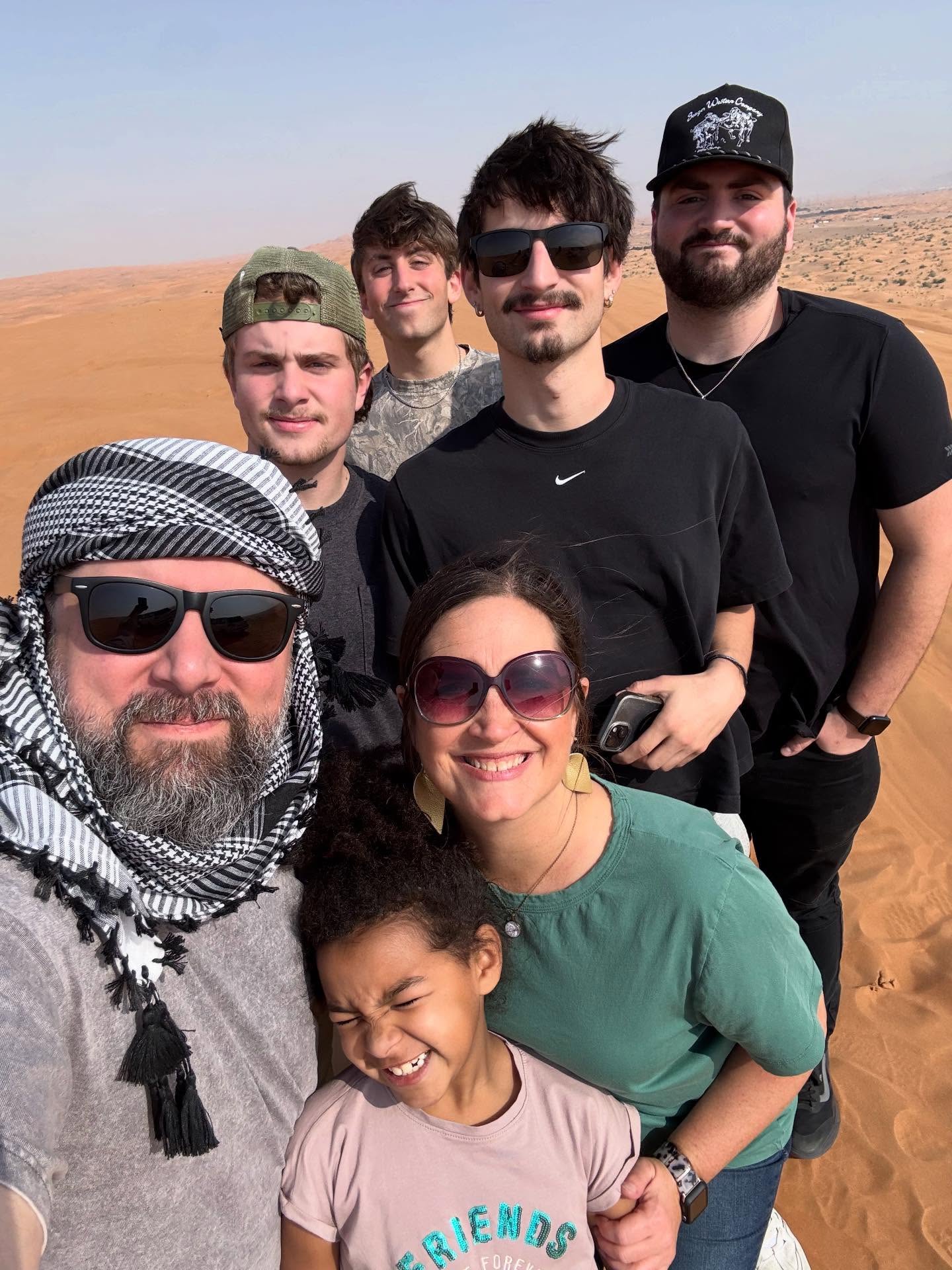 The family and I had the amazing opportunity to travel to Dubai, UAE the past couple of weeks. We got to lead and serve with a team of friends at a conference for global workers who are serving for the sake of the gospel in various places in the Middle East. There were so many highlights, challenges and incredible God moments both as a group and personally. It was a joy to sit across from these families and hear about the cultures they live and serve in, the stories they have in reaching people for Jesus and the vulnerability of hearing the challenges they face. We worshipped freely in a very intimate setting. Many times they drowned out David & I. They worshipped with joy, freedom & reverence. We went there to encourage these families but they also constantly loved and encouraged us.
Perhaps the greatest personal joys were serving together as a family of 7 (watching them serve in various ways and loving on these workers), a prayer we’ve had for many many years as well as leading worship once again with my mentor @_david_c_parker. We have seen and done a lot together over the many years and it was like old times leading together each day. I’ll treasure that gift forever.
Thank you to the MANY who gave to help financially support this ministry trip and who prayed for us while we were there. We are so so grateful and still blown away by God’s provision.
We can’t post photos of the conference due to the security of the families and the gathering but here are a few from our time there plus some of our family’s travel adventures to/from Dubai with layovers in Paris & Amsterdam. A trip we will never forget!