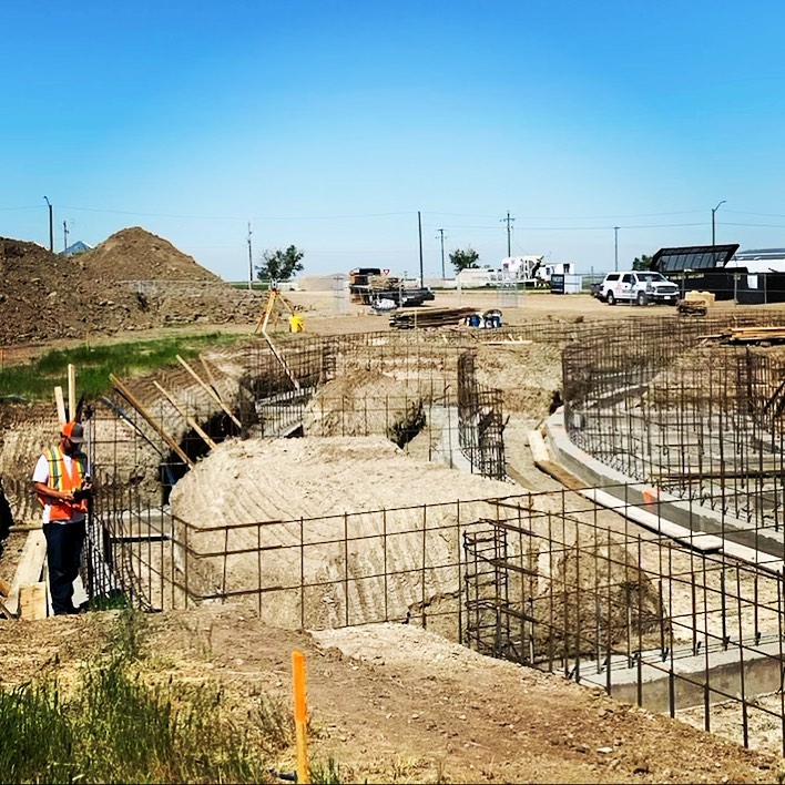 Curving foundations not the easiest to build. But they sure will look nice! #Alberta #foundations #BenchmarkGeo #Benchmark #surveying