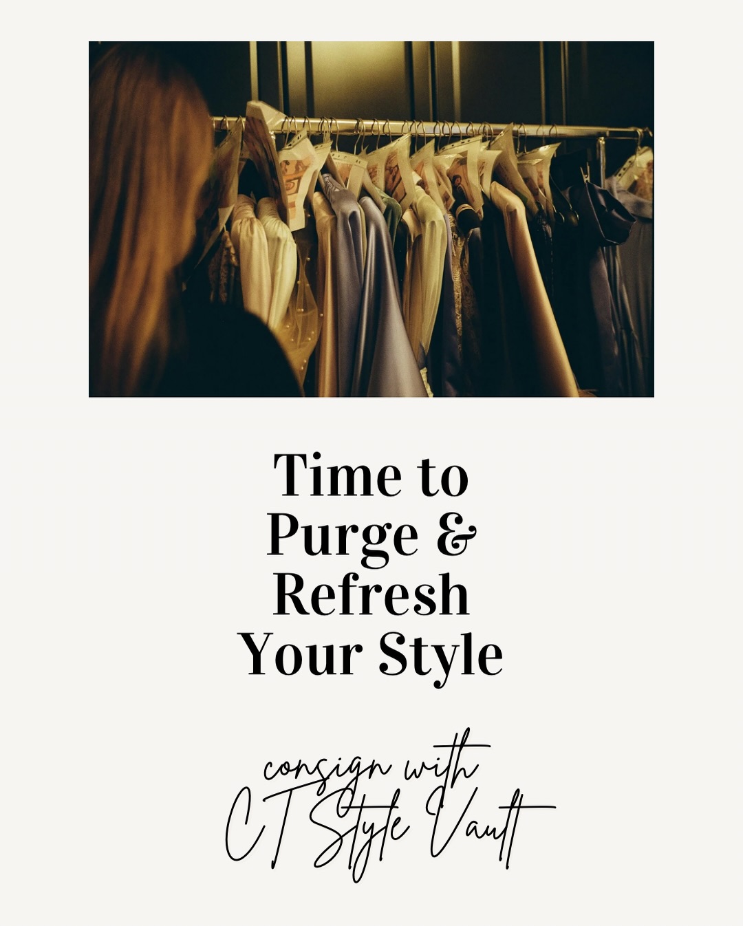 Time to purge, refresh, and make room for what’s next ✨
We’re currently accepting items for consignment — from ski slope staples and cozy winter layers to resort wear, handbags, and standout pieces you’re ready to part with.
🗓 Accepting items through Sunday, Feb 1st
💰 Earn 50% of the sale price (or 60% on items $1,500+)
📍 Drop off in Darien or DM us for easy pickup
Let your closet work for you 🖤
#ctstylevault #sustainablefashion #shopsmall #consignment #darien #fairfieldct