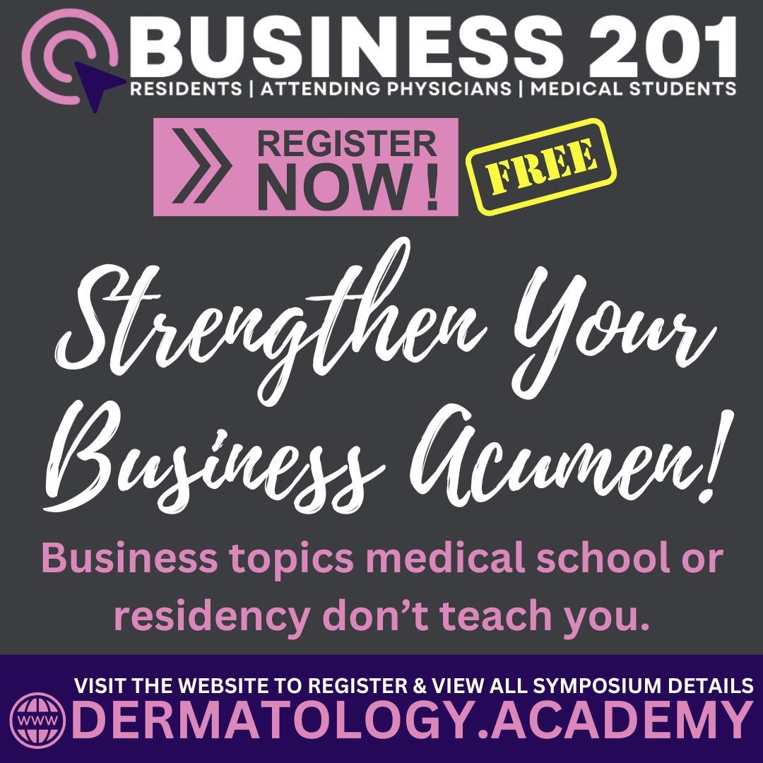 cockerelldermatopathology's profile picture
Business 201 Symposium. Strengthen Your Business Acumen! Register for this free online event. Click on the Link Tree link in our bio.
We hope to see you online for this informative event.
@clay_cockerell @youracademy101
#dermatology #residents