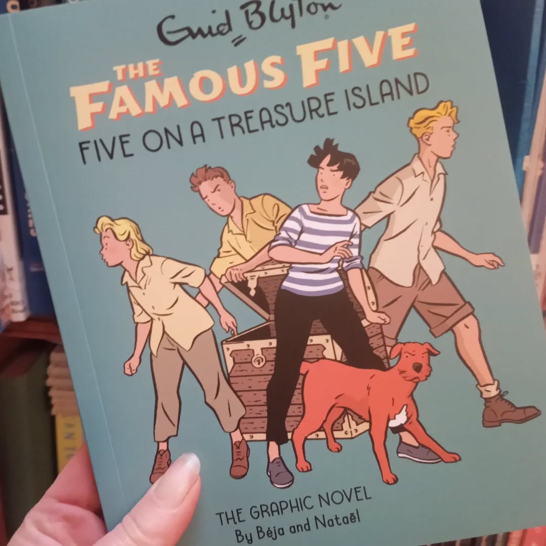 A brilliant intro to Enid Blyton's Famous Five in graphic novel form! Quirky and cool Tin Tin style comic strip keeping the spirit of the original books - perfect for reluctant readers.