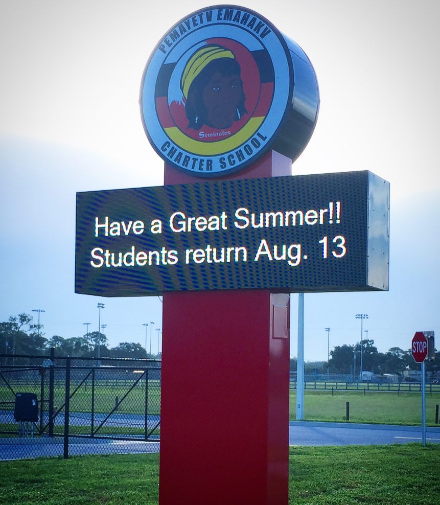 Beautiful New Message Center for a Charter School.